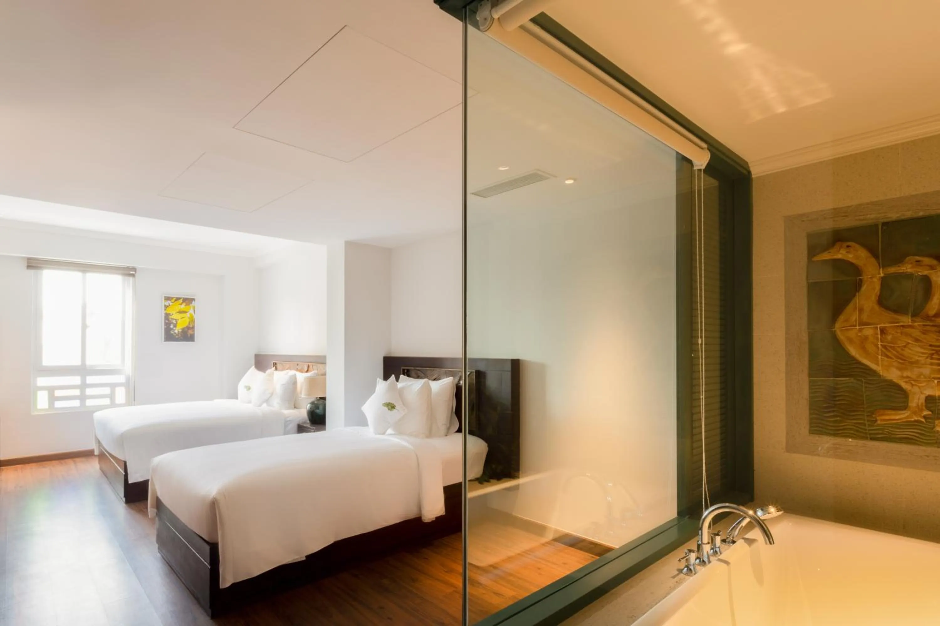 Bed in Cochin Sang Hotel