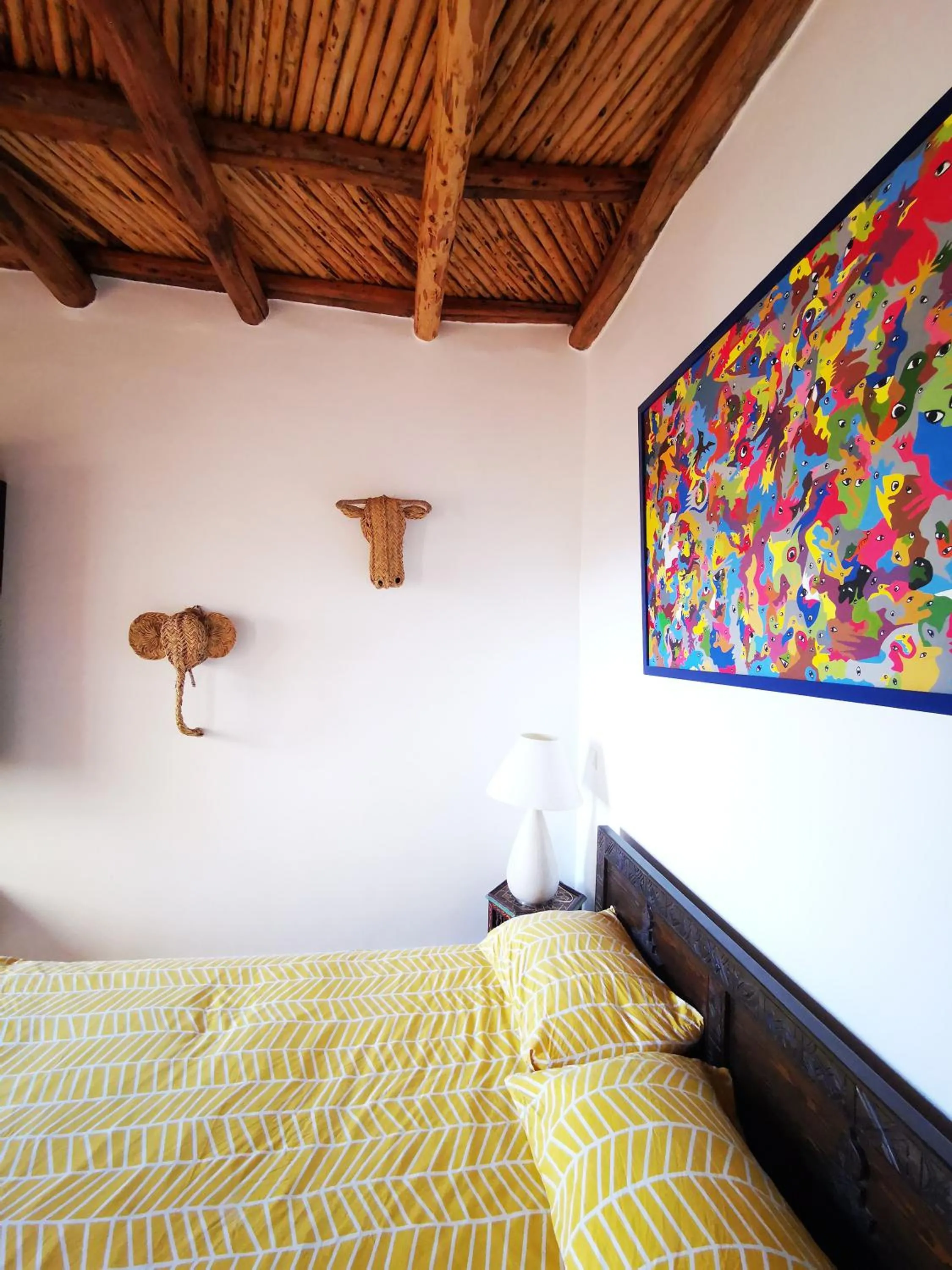 Decorative detail, Bed in Travel Surf Morocco