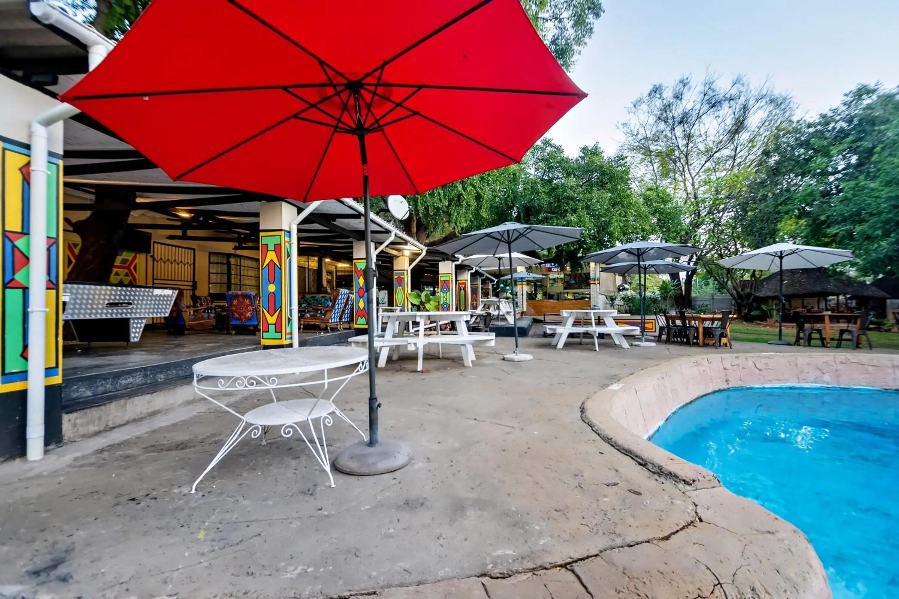Swimming pool in Shoestrings Backpackers Lodge Vic Falls