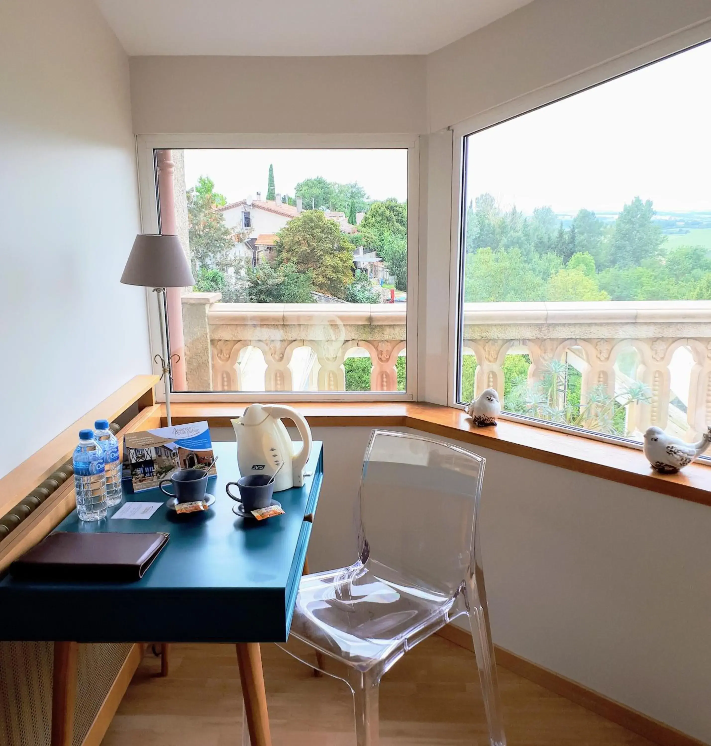 Garden view in Auberge du Poids Public Logis Hotel Garden view in Auberge du Poids Public Logis Hotel