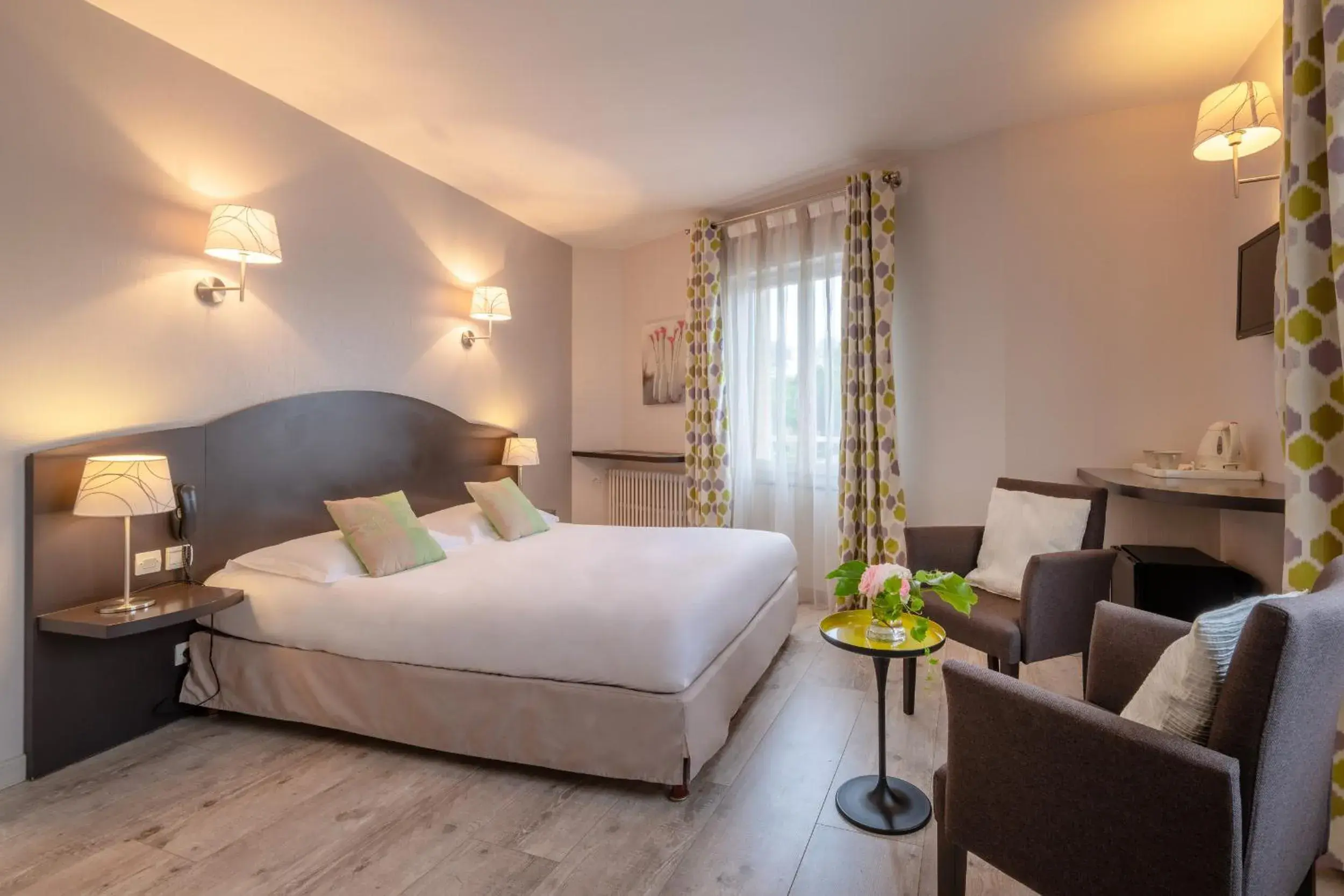 Bedroom, Bed in Auberge du Poids Public Logis Hotel Bedroom, Bed in Auberge du Poids Public Logis Hotel