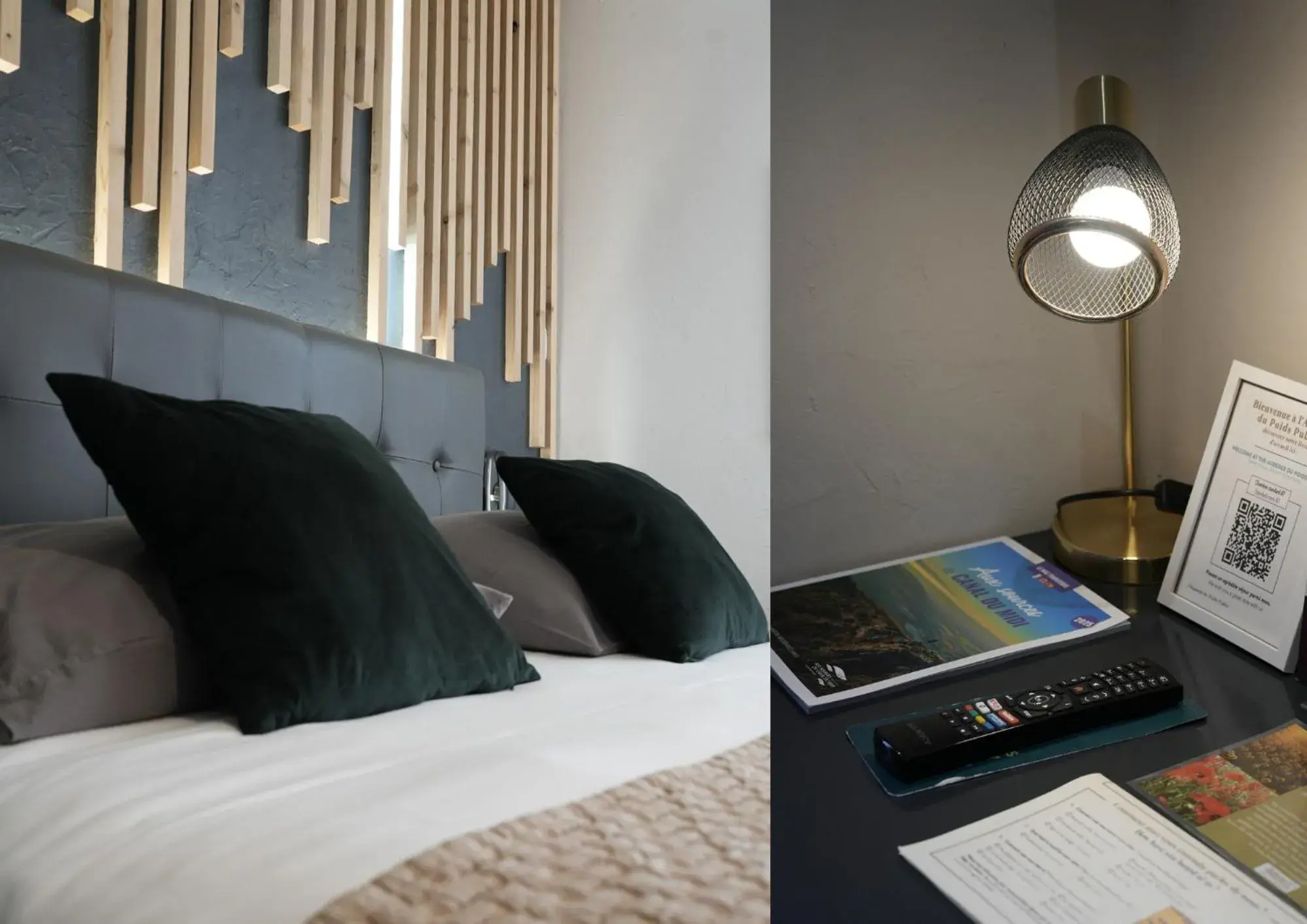 Property building, Bed in Auberge du Poids Public Logis Hotel Property building, Bed in Auberge du Poids Public Logis Hotel