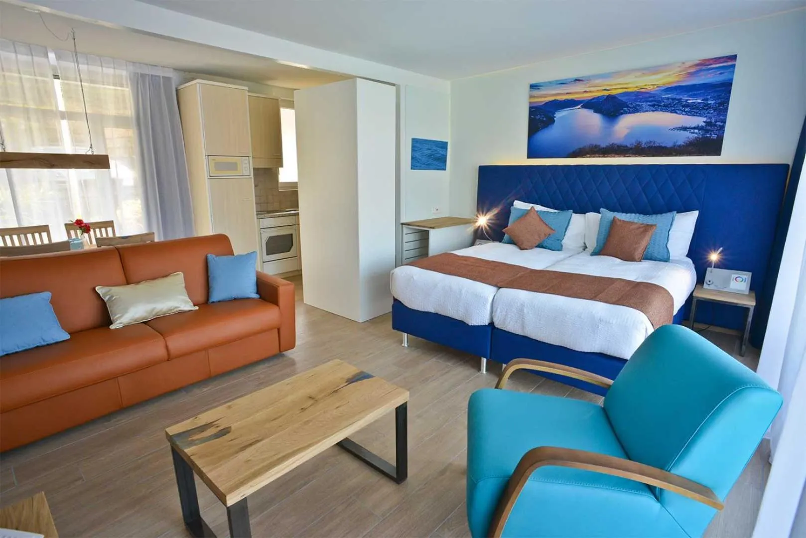 Living room, Bed in Hotel La Campagnola - Green Energy Resort