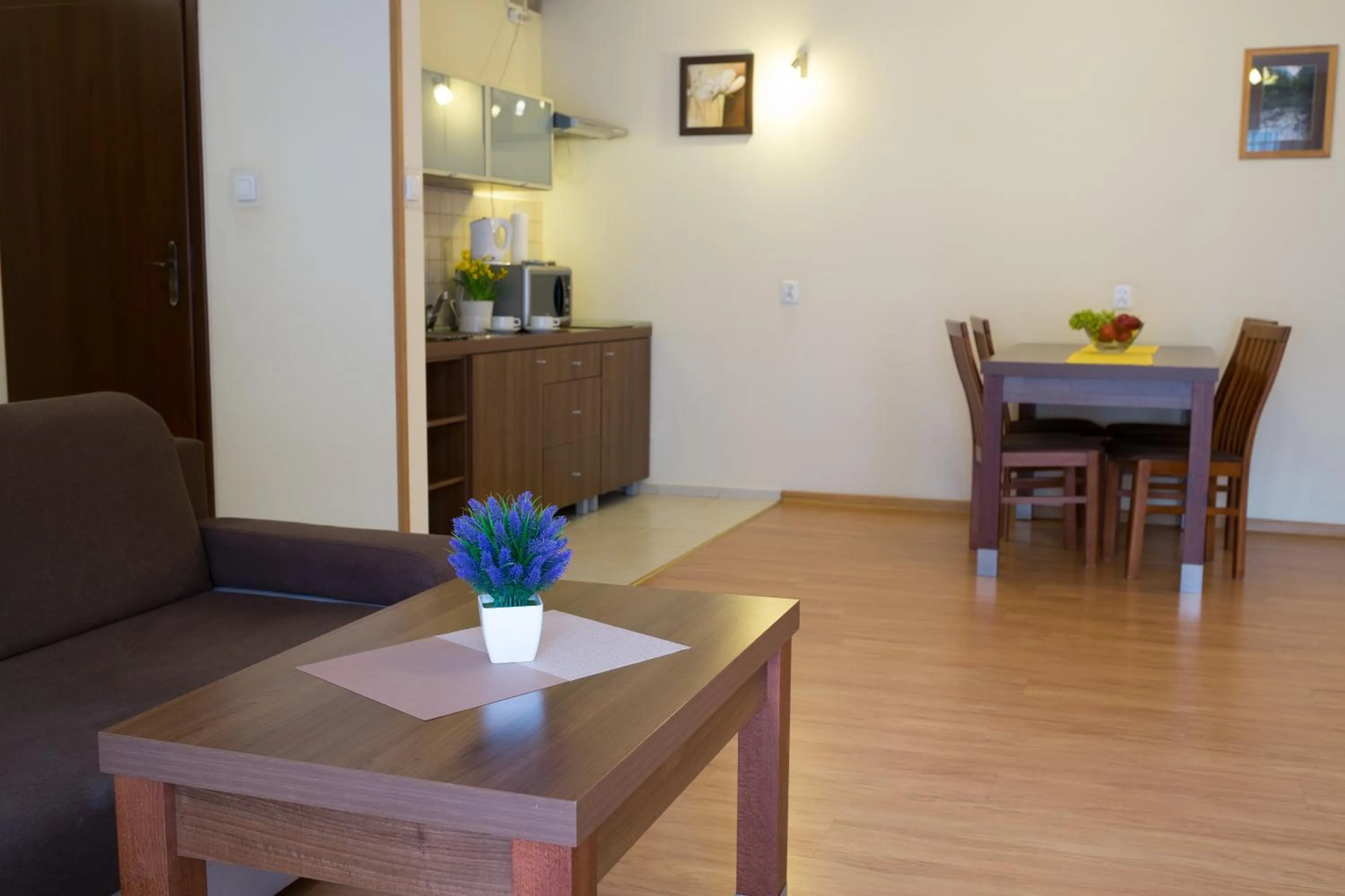 Kitchen or kitchenette in Aparthotel Bellamonte