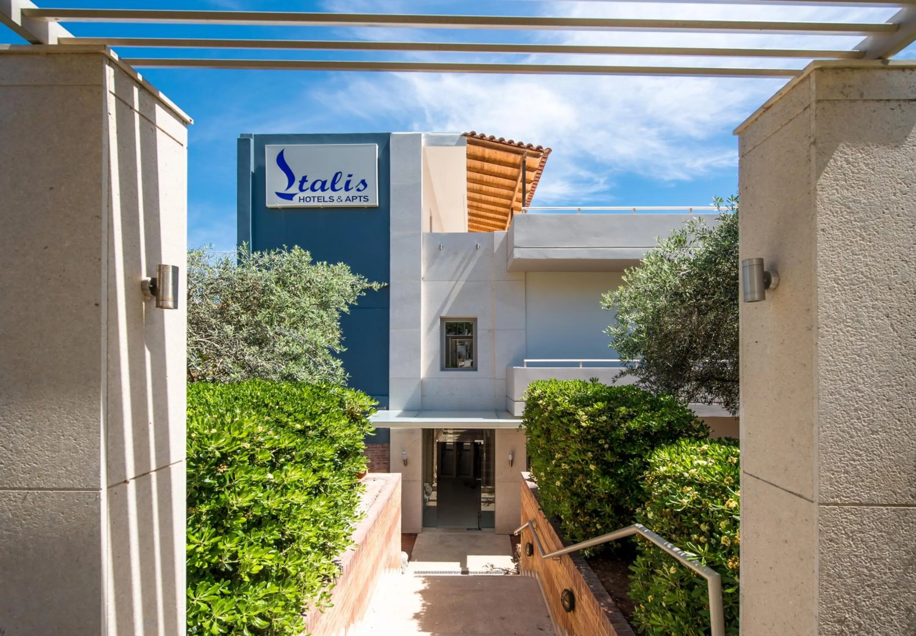 Facade/entrance in Stalis Hotel