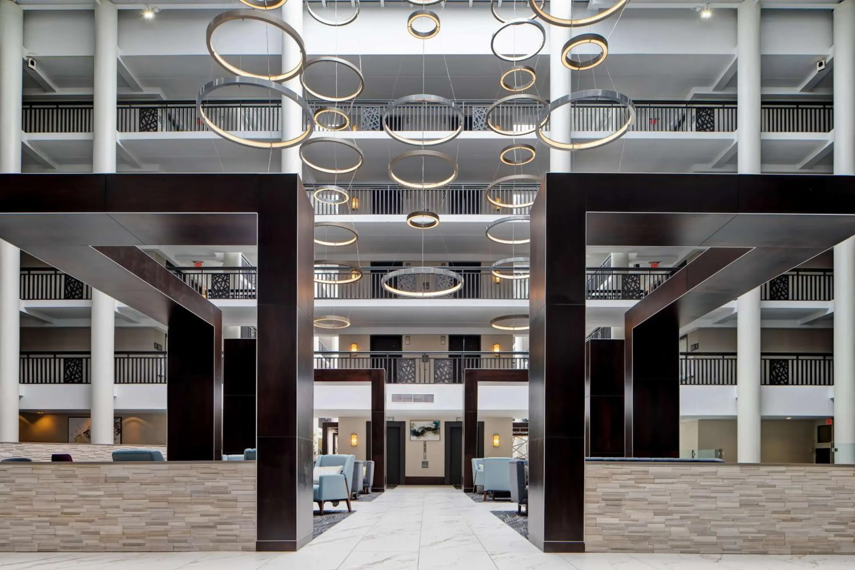 Lobby or reception in Embassy Suites Syracuse Lobby or reception in Embassy Suites Syracuse