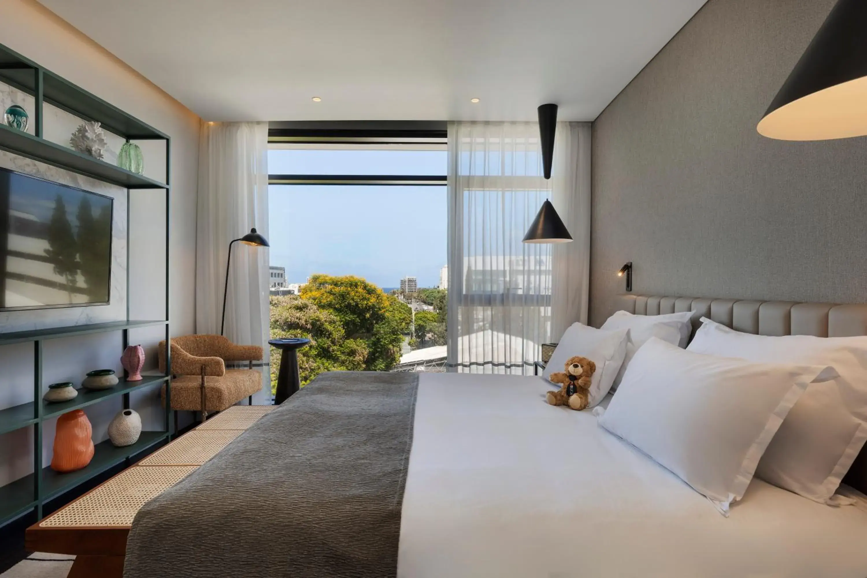 View (from property/room), Bed in Publica Isrotel, Autograph Collection View (from property/room), Bed in Publica Isrotel, Autograph Collection