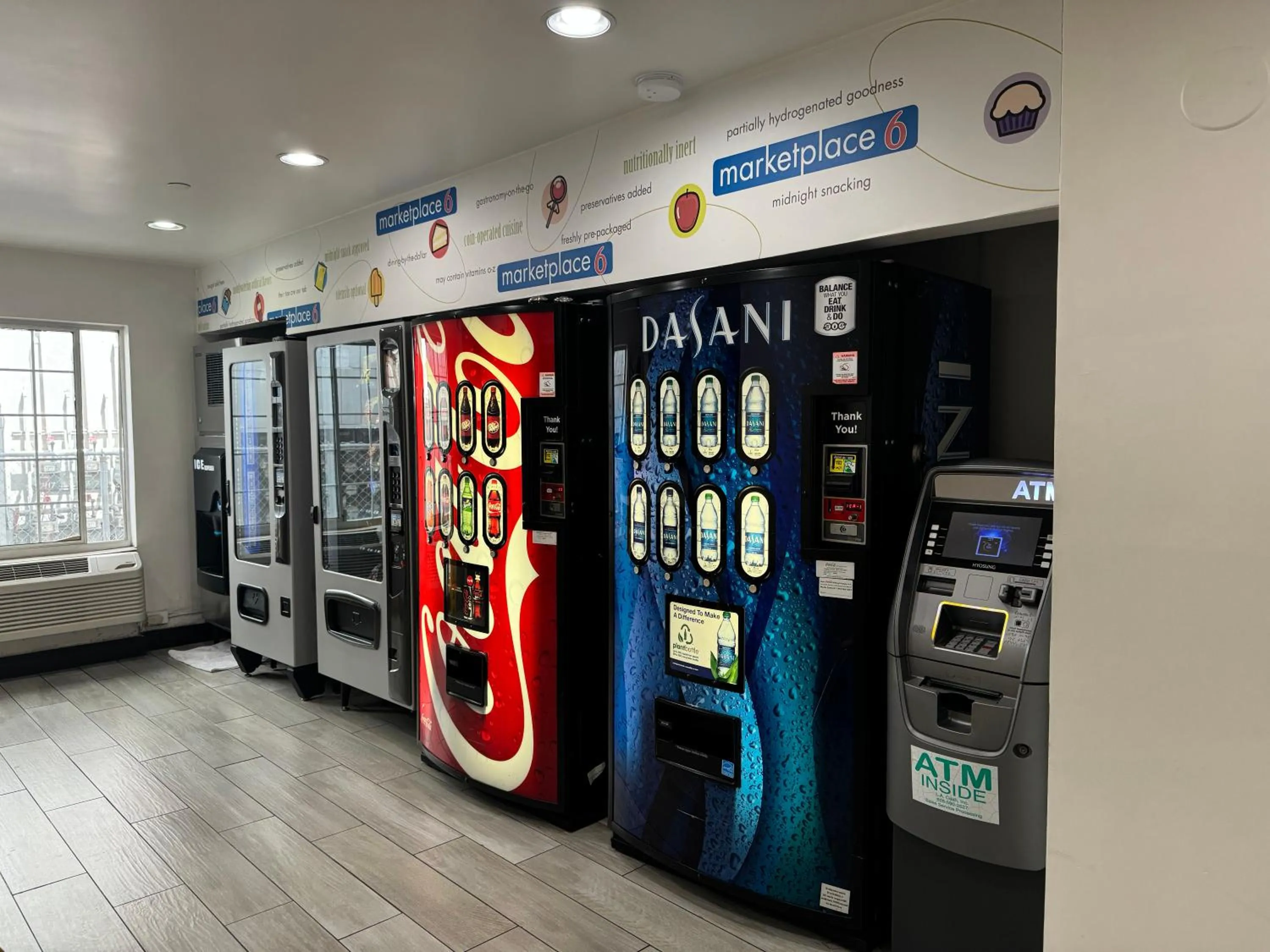 vending machine in Motel 6 Hollywood