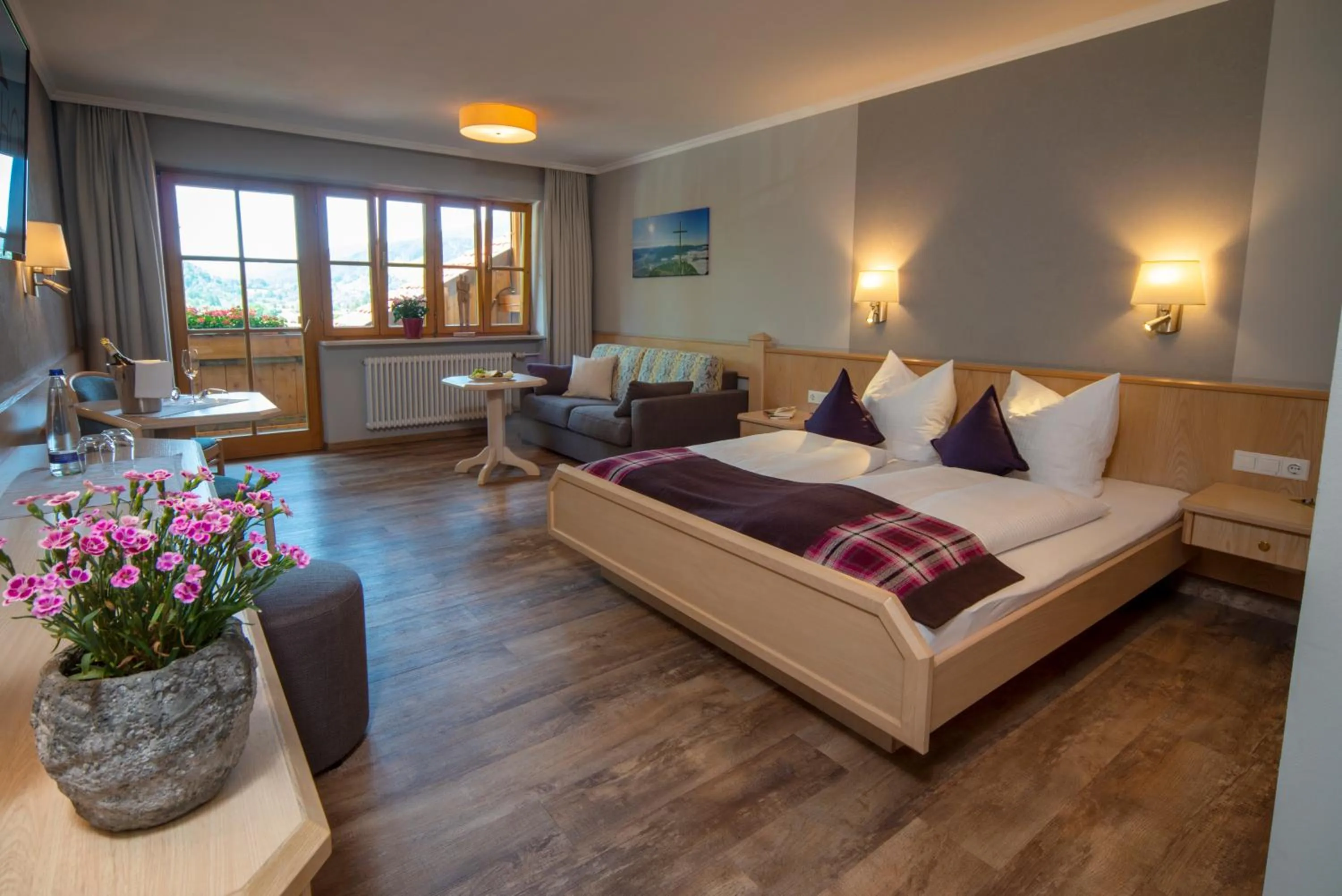 Bed in Hotel Berghof