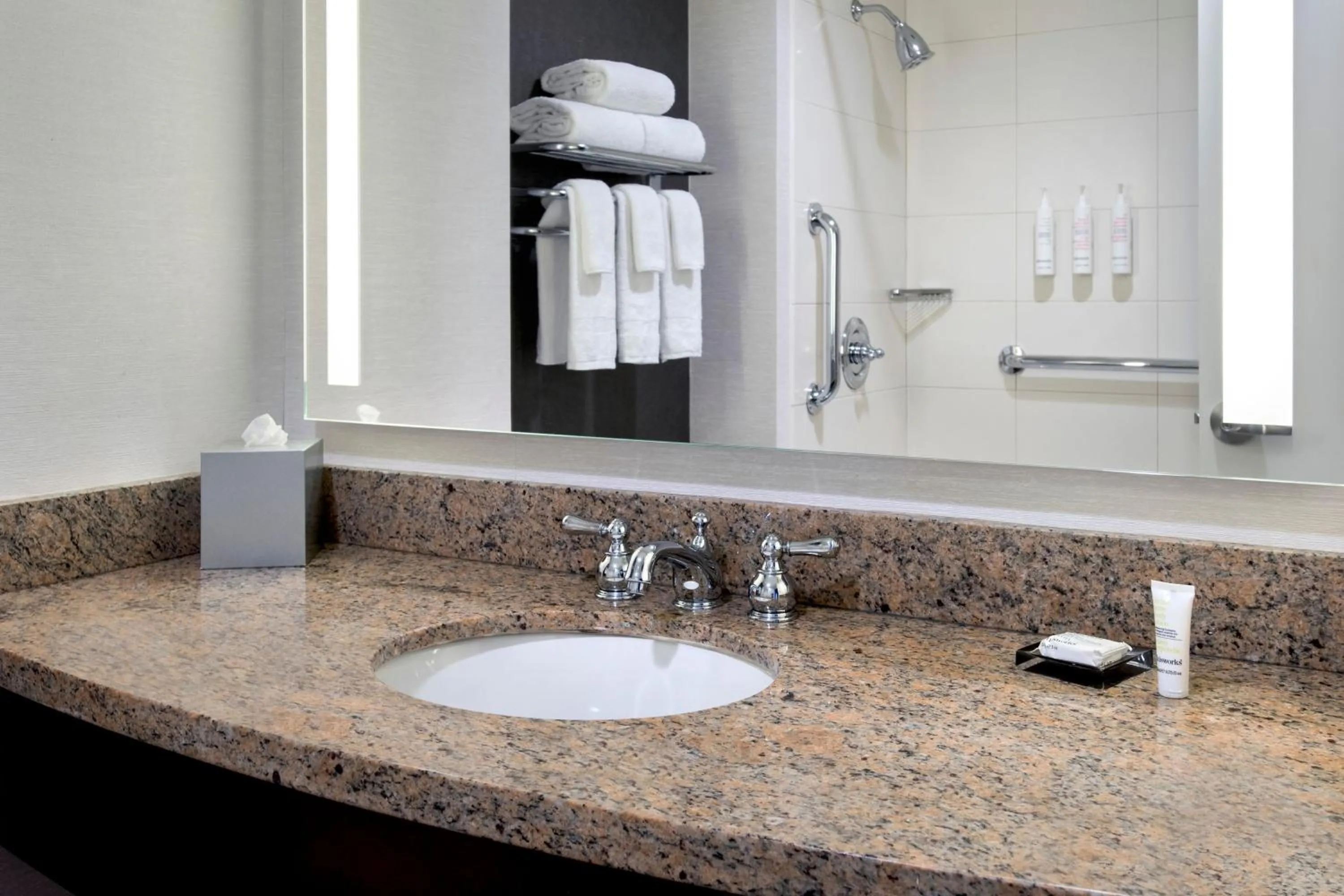 Bathroom in New York Marriott at the Brooklyn Bridge