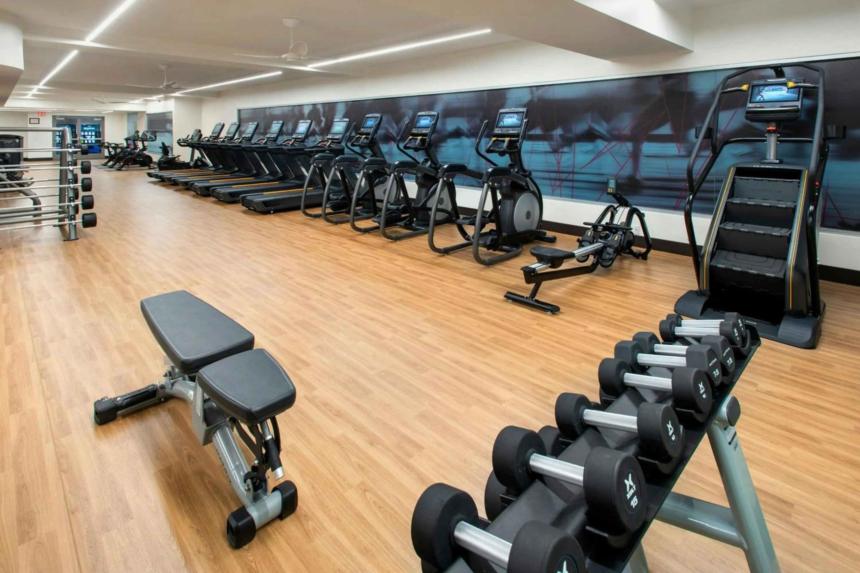 Fitness centre/facilities in New York Marriott at the Brooklyn Bridge