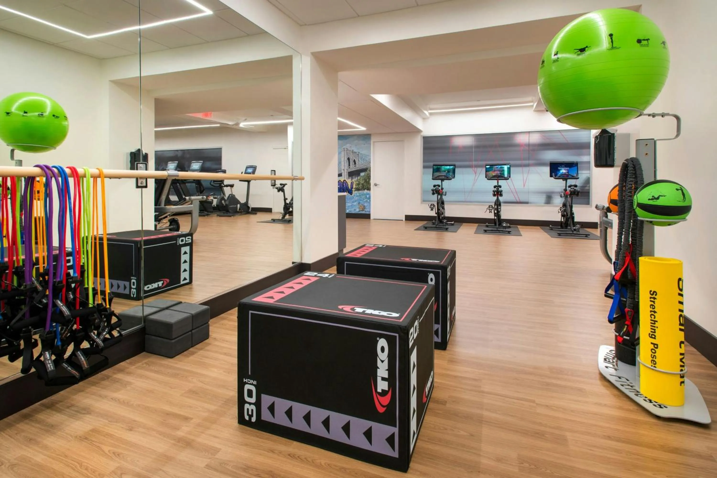 Fitness centre/facilities in New York Marriott at the Brooklyn Bridge