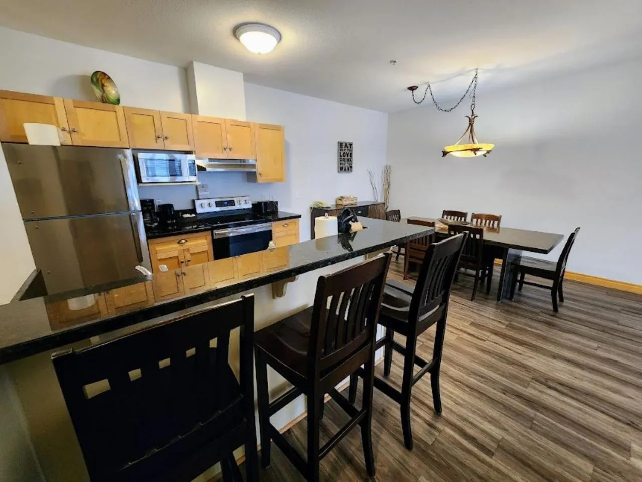 kitchen in Sunset Resorts Canmore and Spa