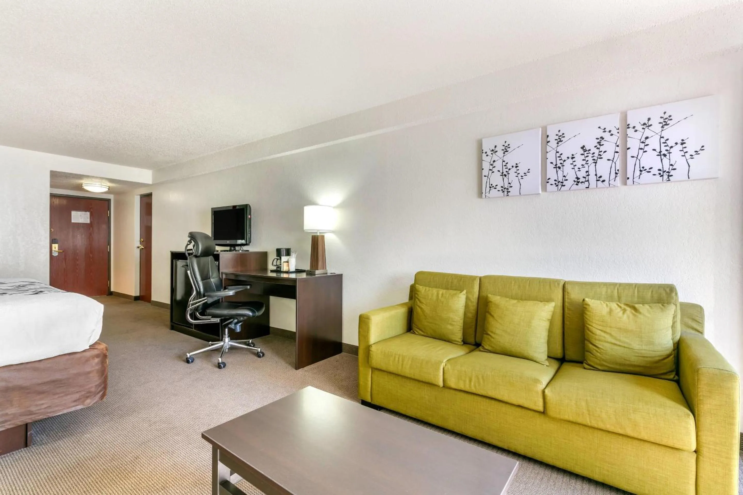 Bedroom in Sleep Inn & Suites near Sports World Blvd