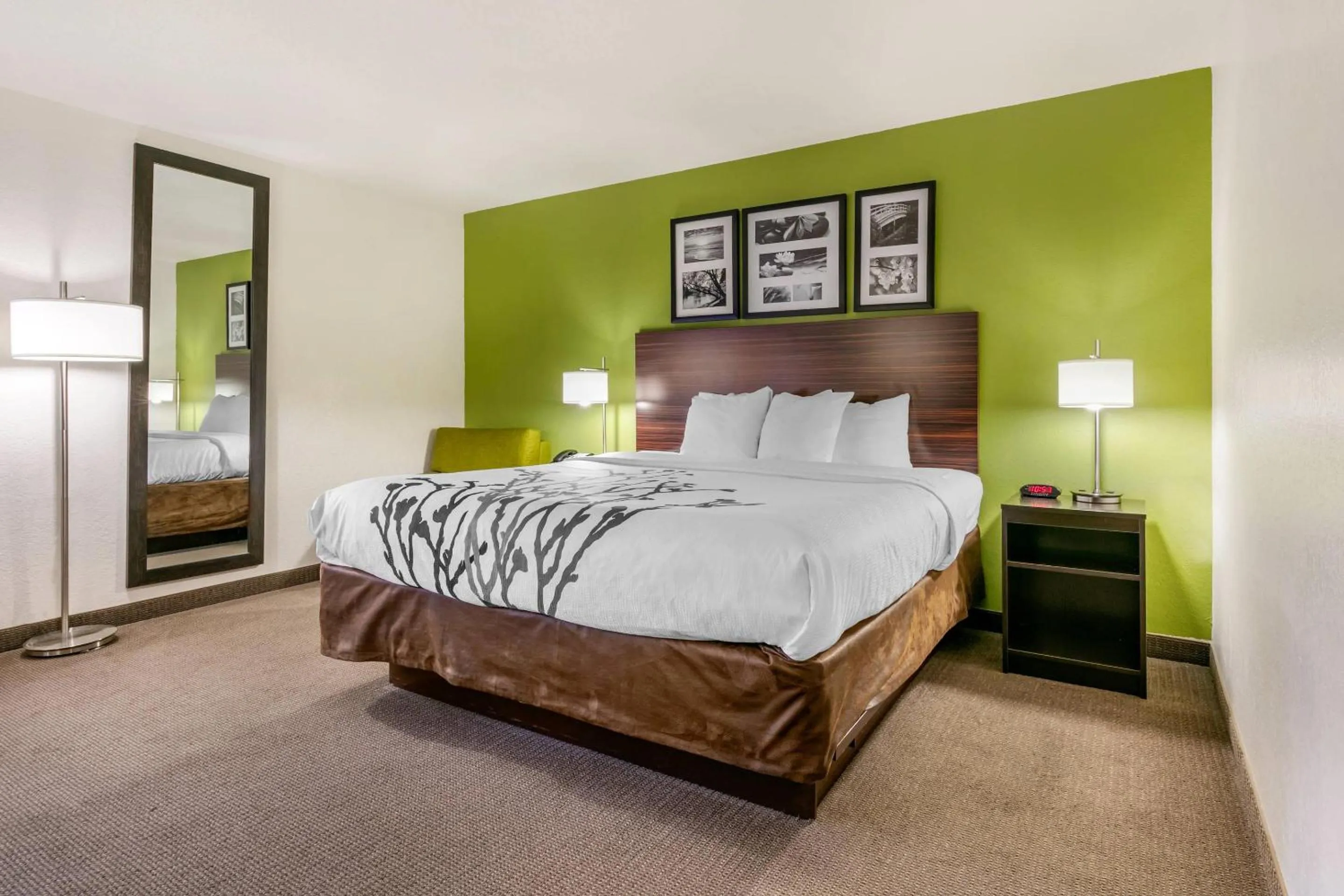 Bedroom, Bed in Sleep Inn & Suites near Sports World Blvd