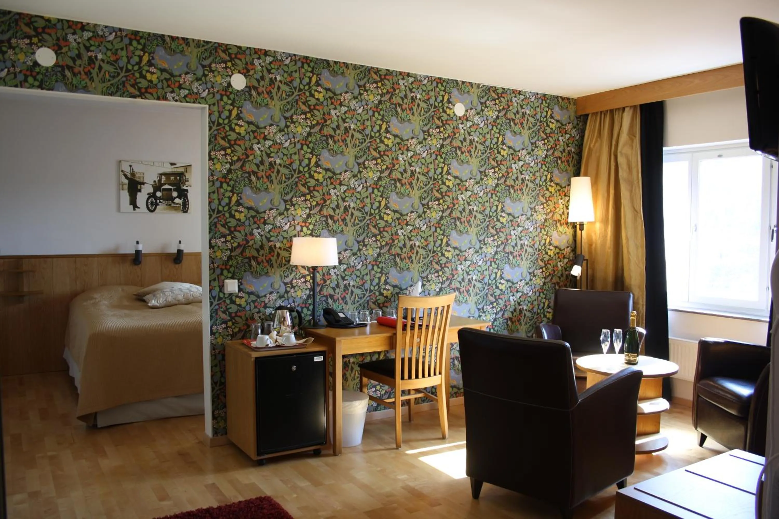 Coffee/tea facilities, Bed in Sankt Olof Hotell & Krog