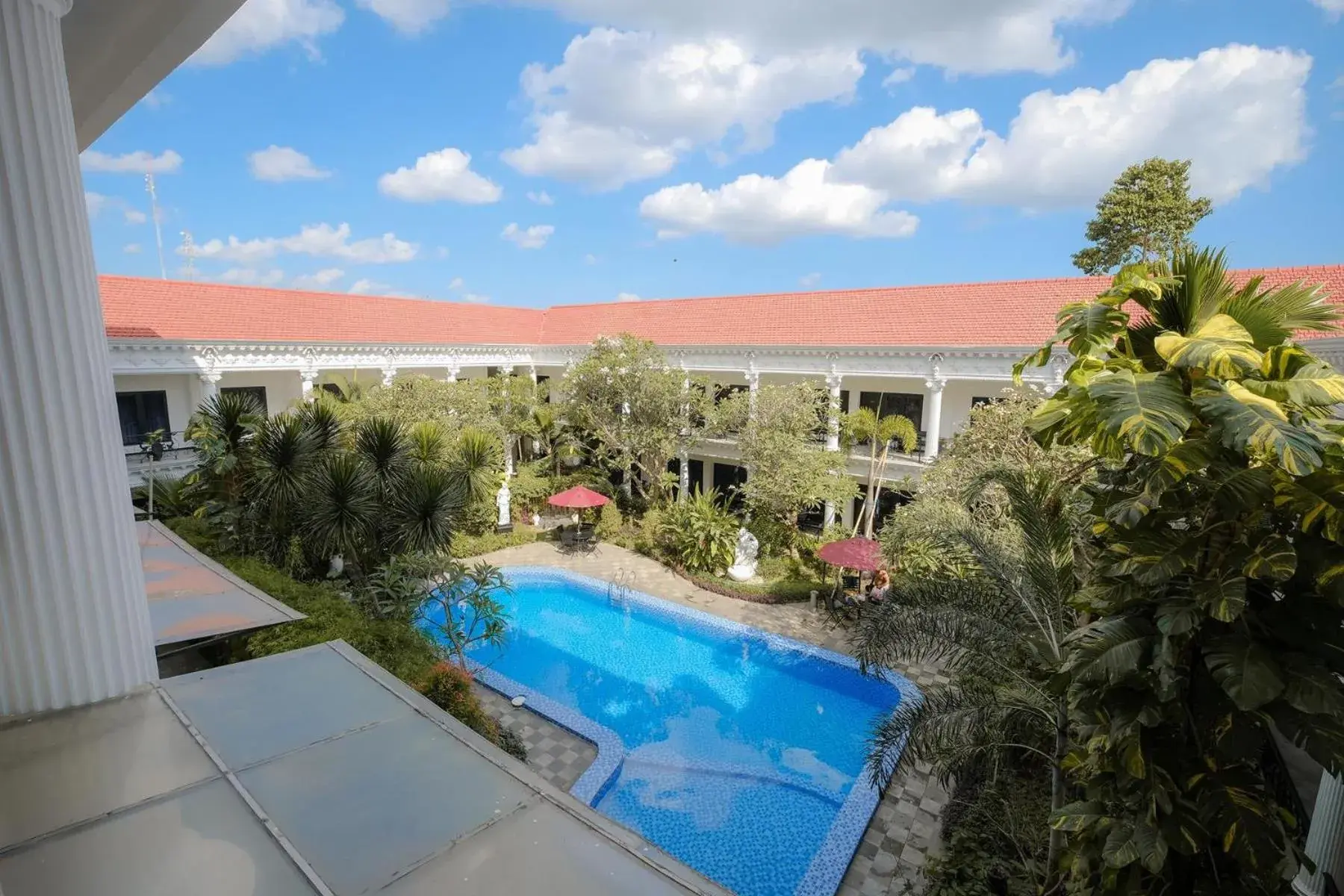 Pool View in The Grand Palace Hotel Yogyakarta