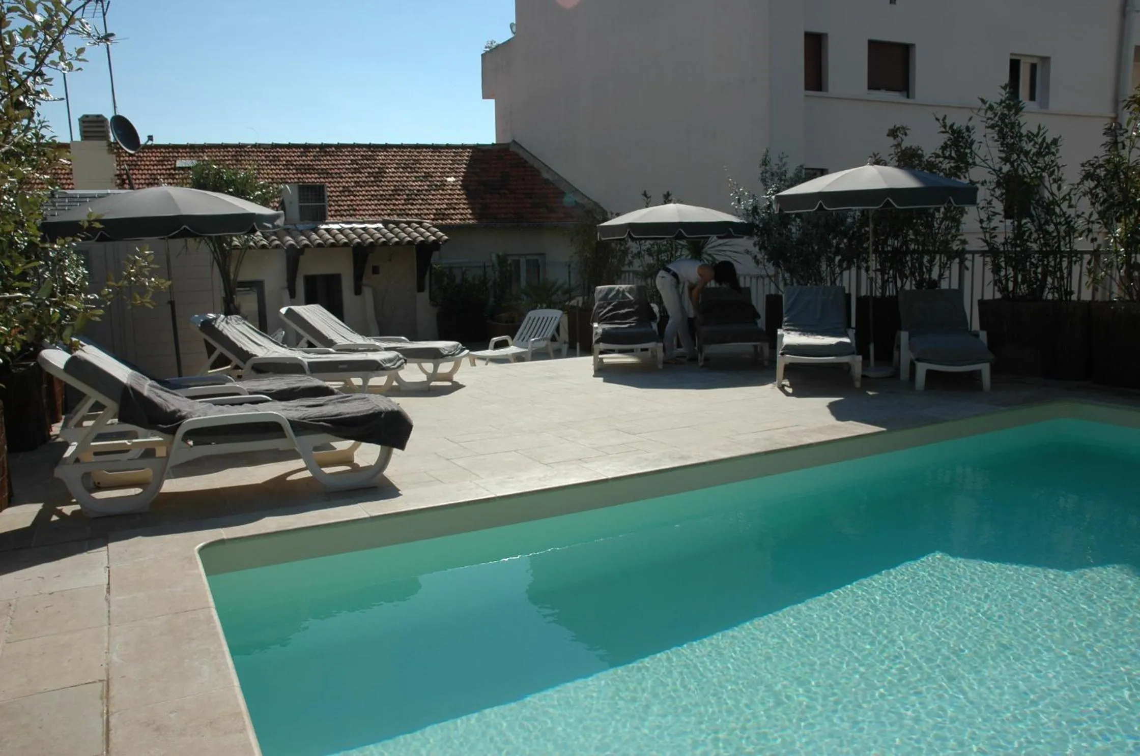 Swimming pool in Brit Hotel Confort Le Revest Sainte-Maxime