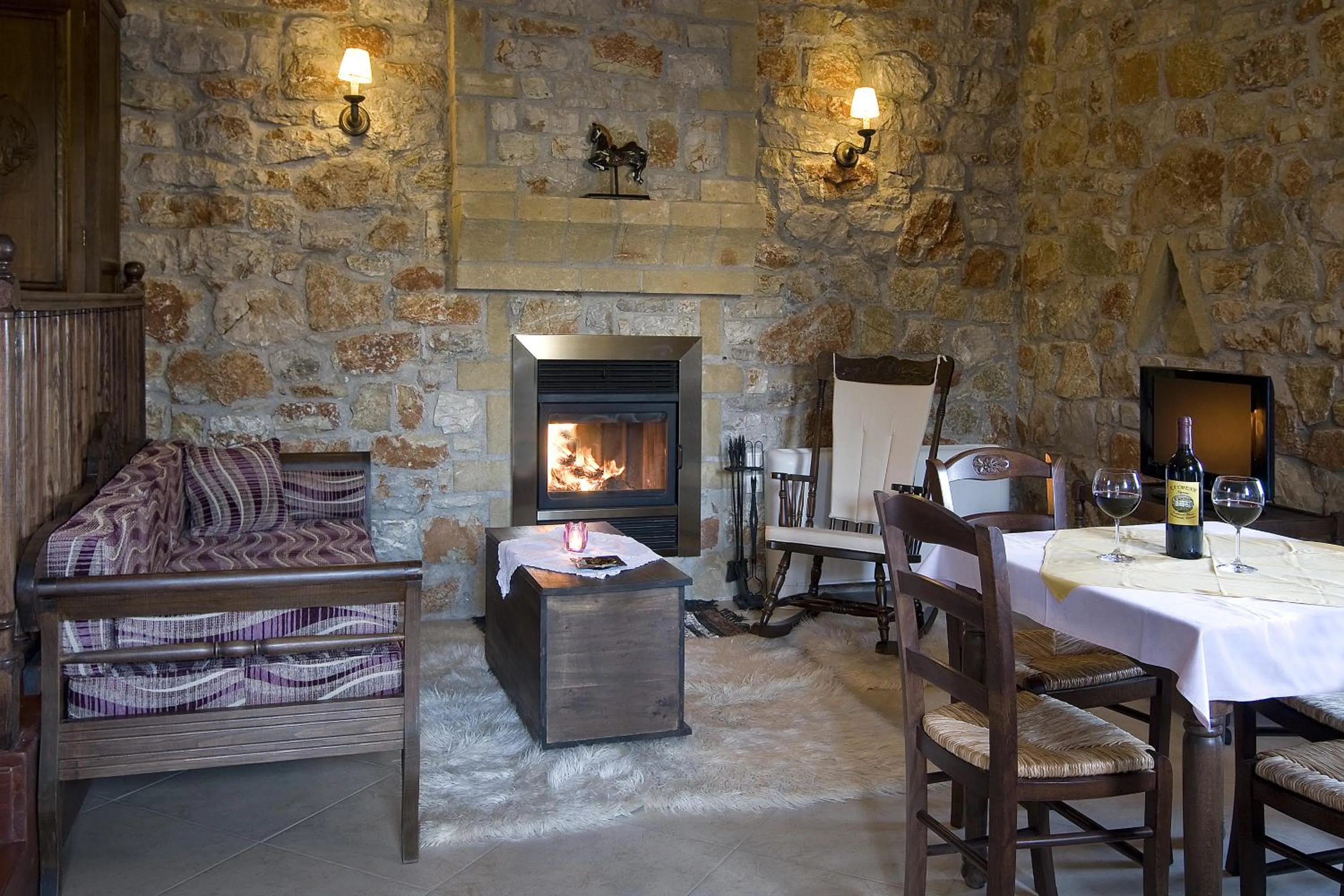 Living room in Klymeni Traditional Homes