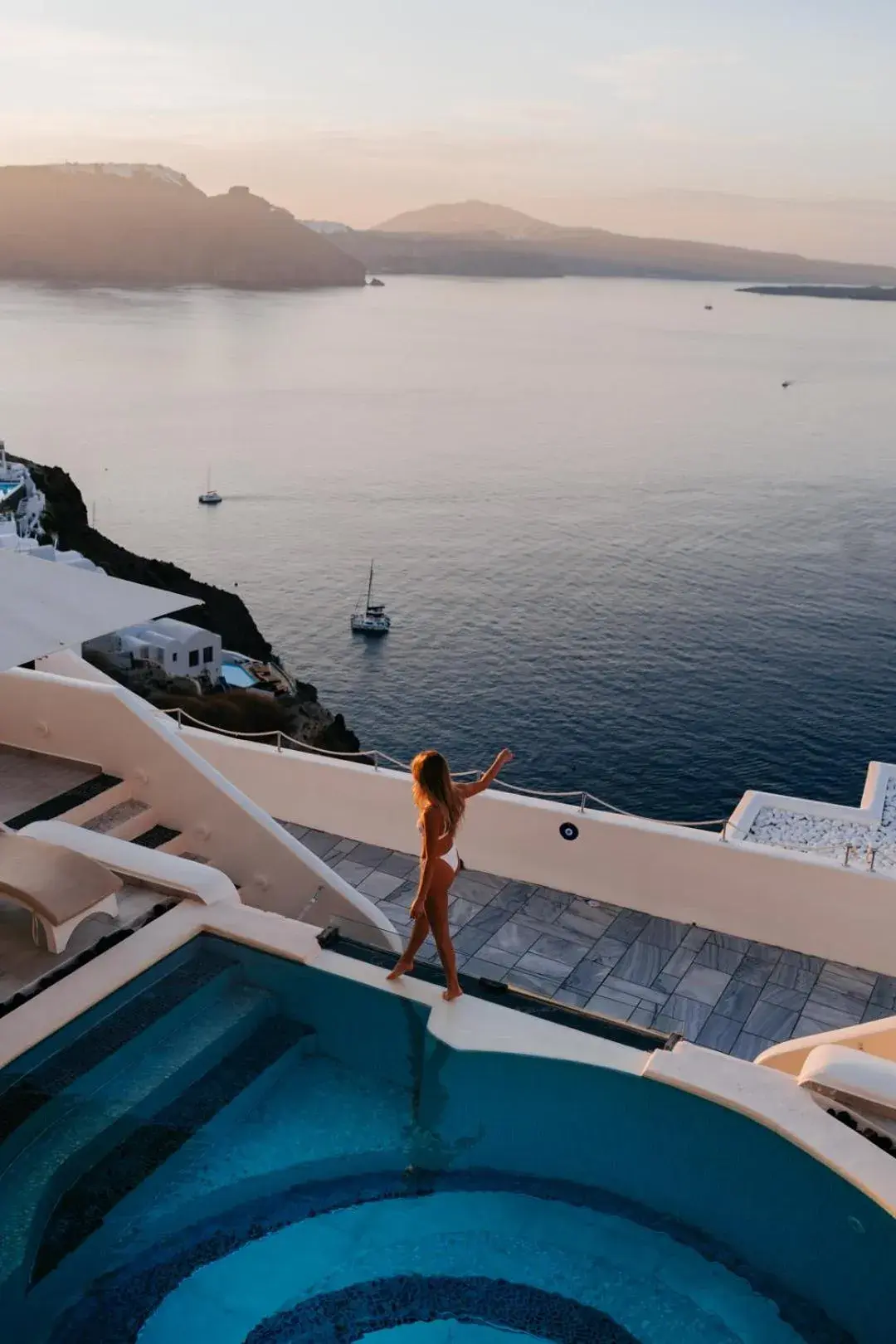 Pool view in Santorini Secret Premium Pool view in Santorini Secret Premium