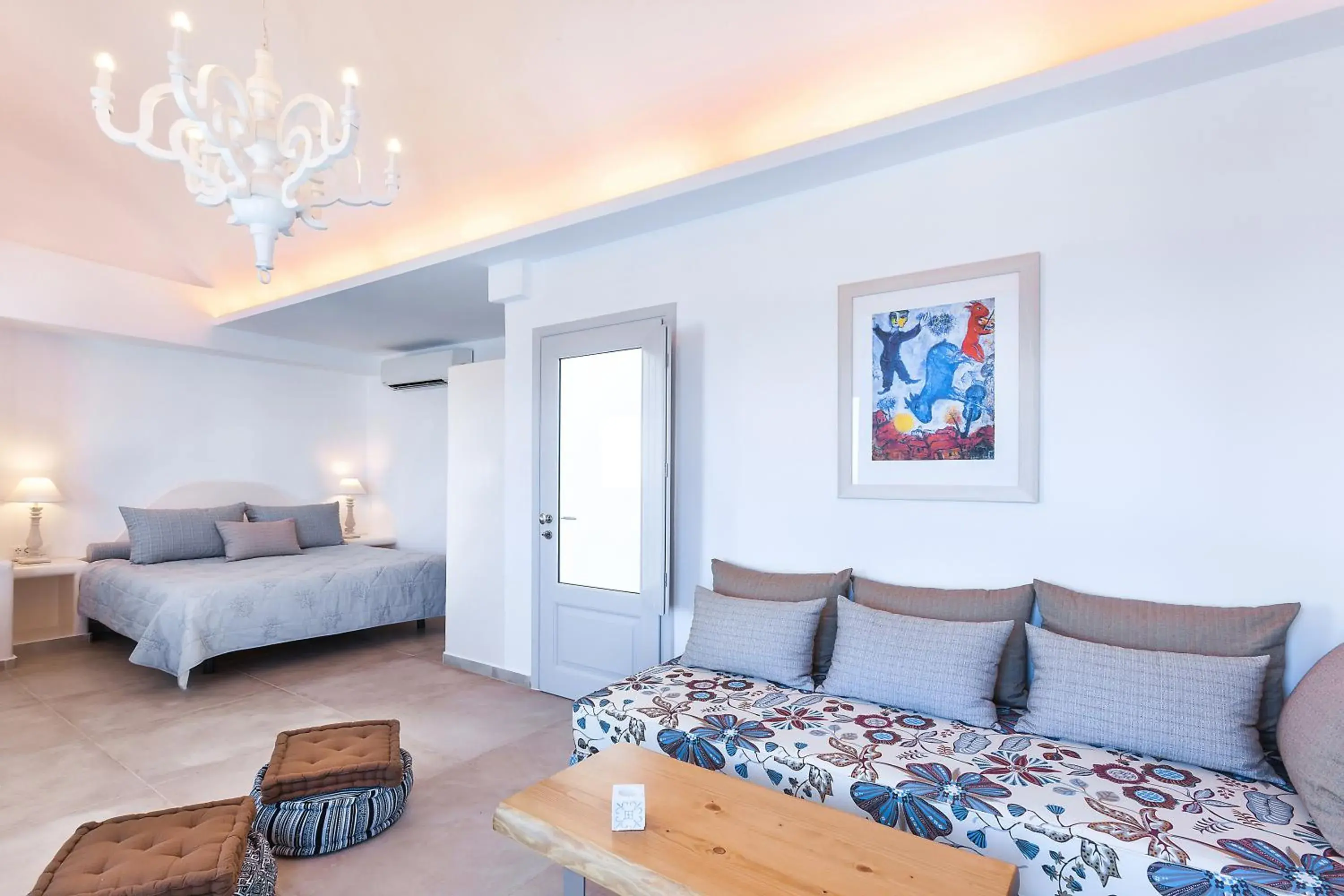 Living room, Bed in Santorini Secret Premium Living room, Bed in Santorini Secret Premium