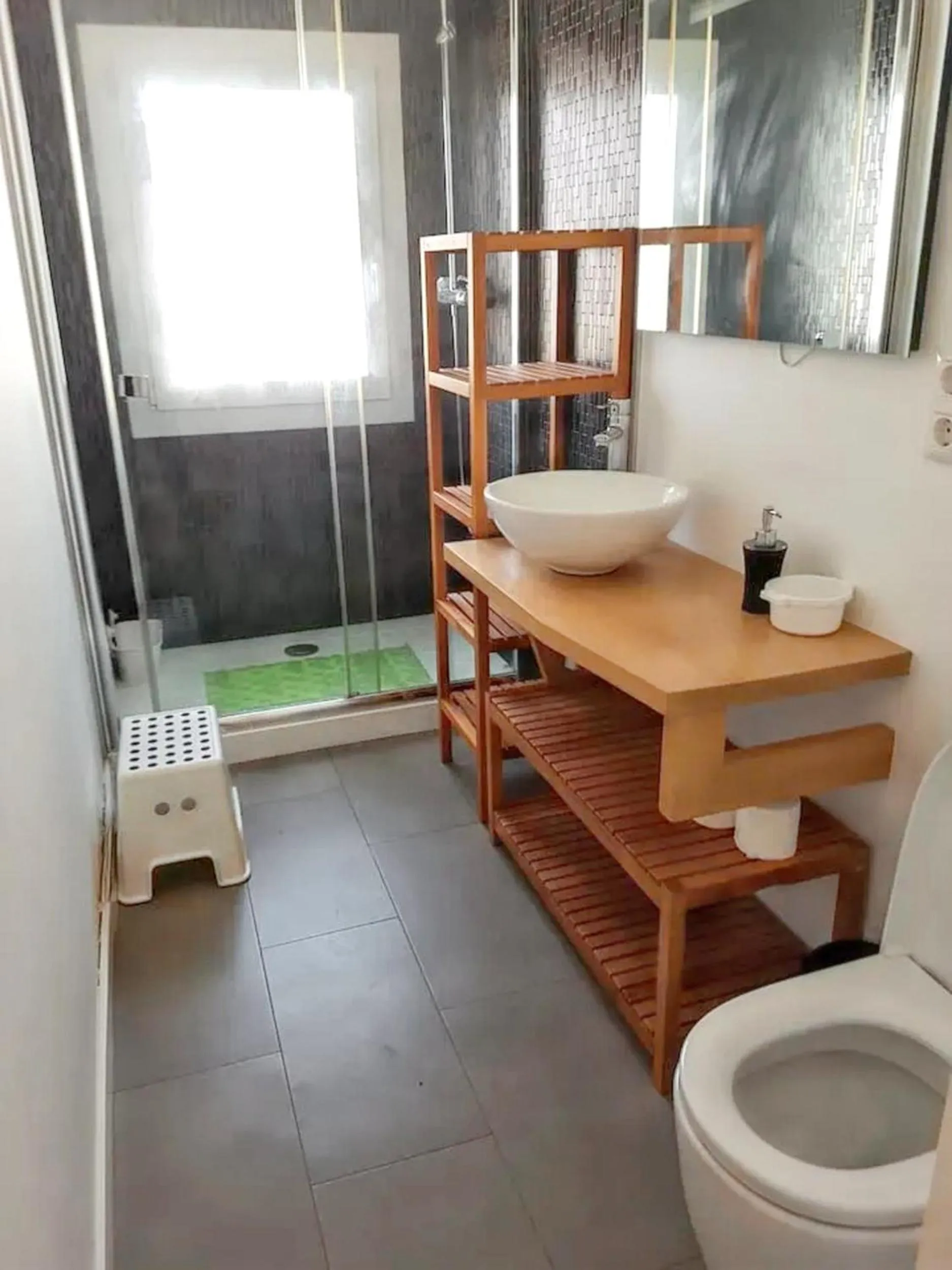 Bathroom, Bed in Charming House in Palamós near Beaches