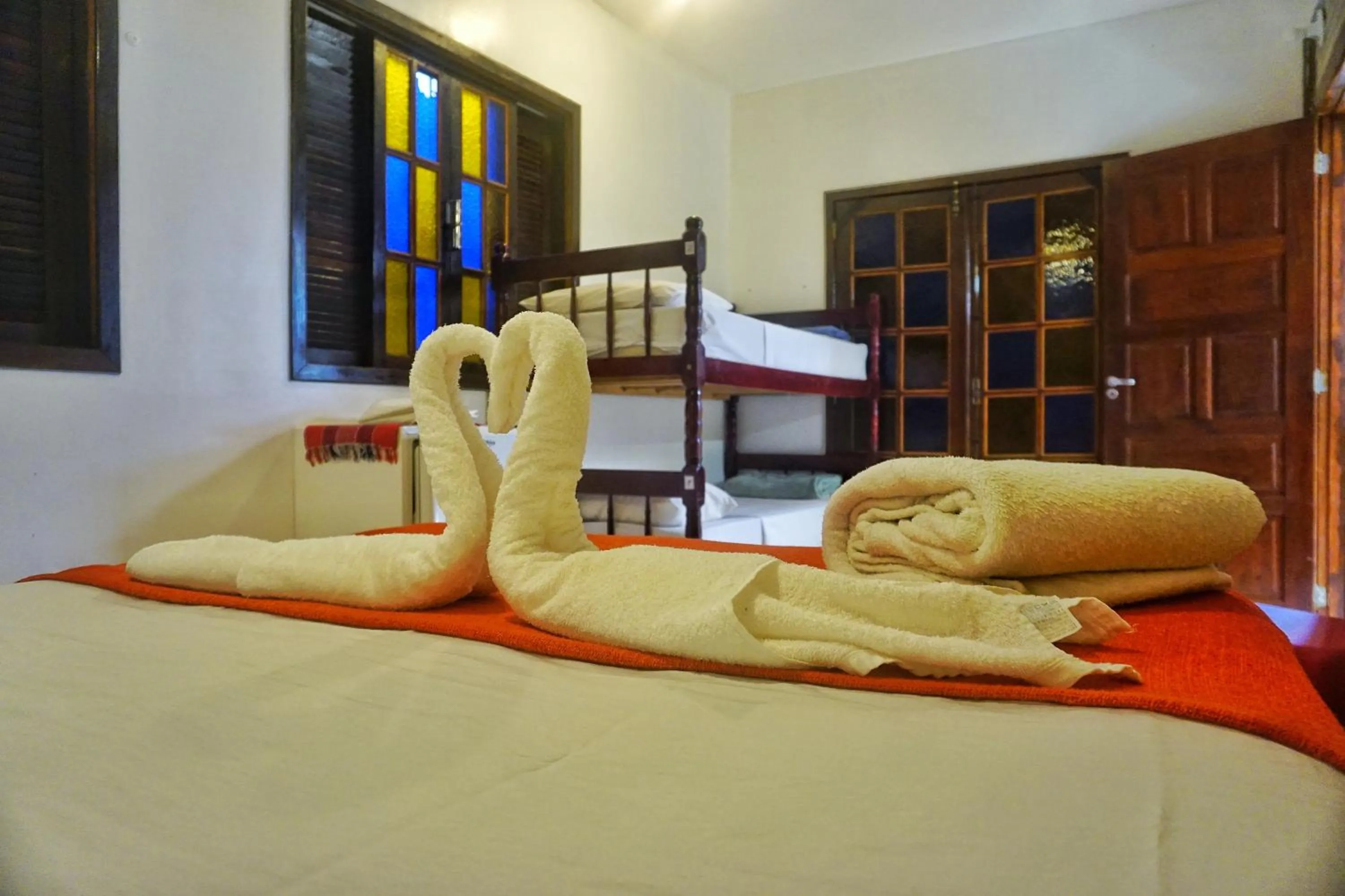 Bedroom, Bed in Biergarten Hostel