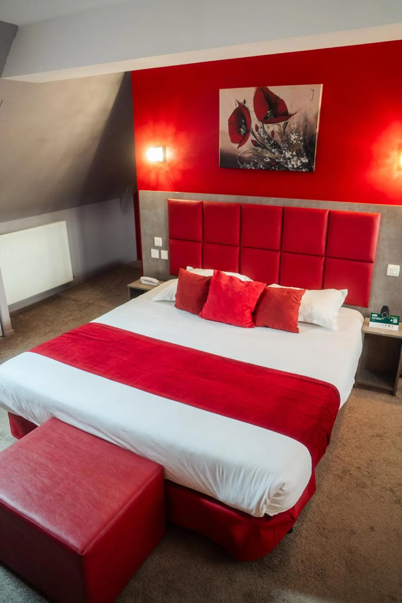 Bedroom, Bed in Logis Hotel Spa Restaurant Au Site Normand