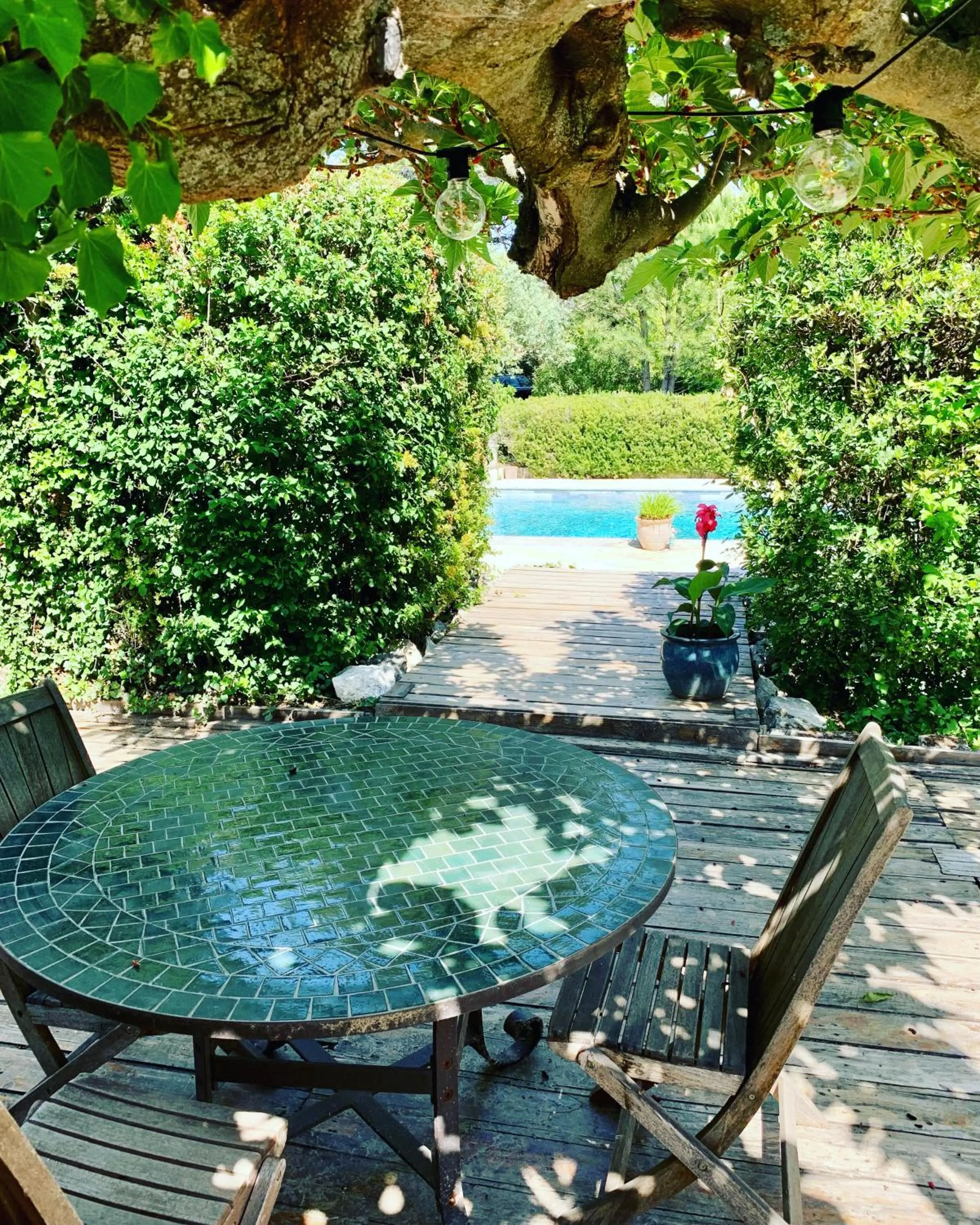 Patio in Mas des Prevots B&B