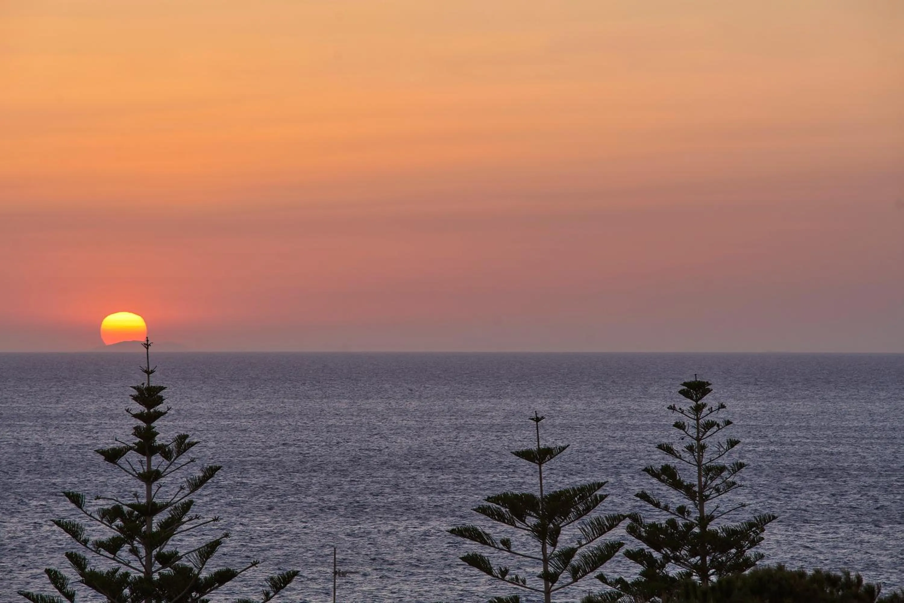 Sunset in High Mill Paros Hotel