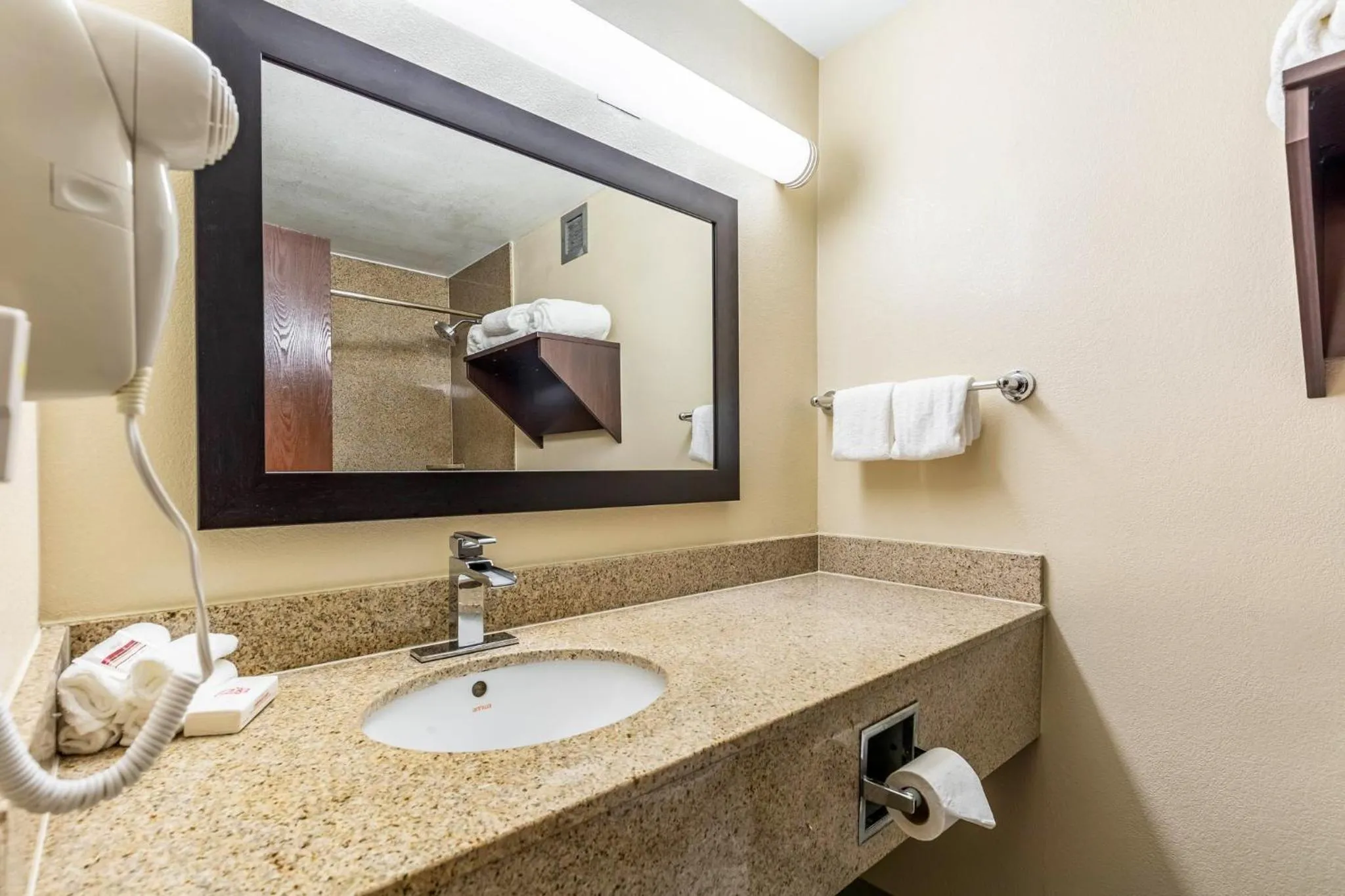 Bathroom in Red Roof Inn PLUS & Suites Houston - IAH Airport SW