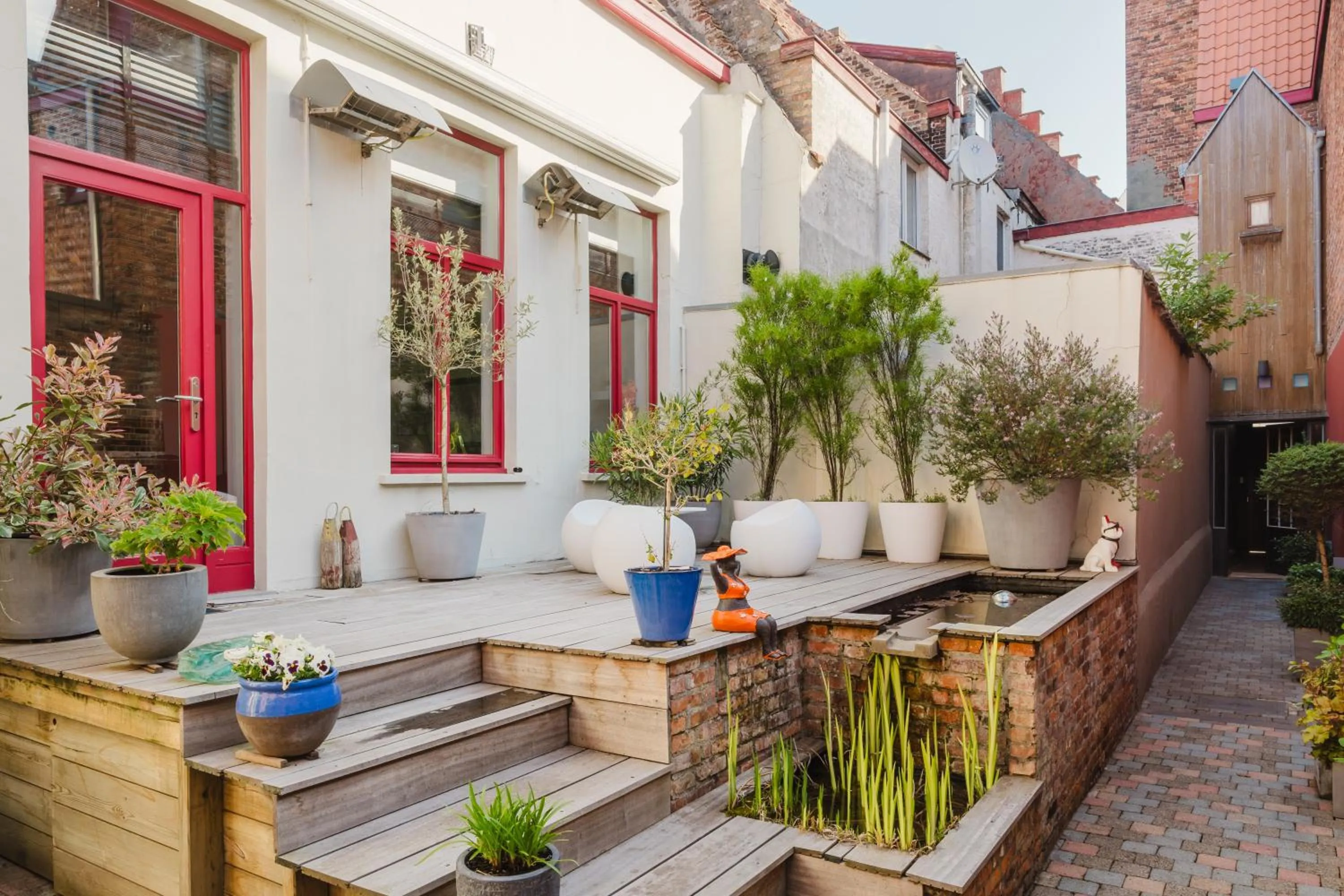 Inner courtyard view in B&B Asinello