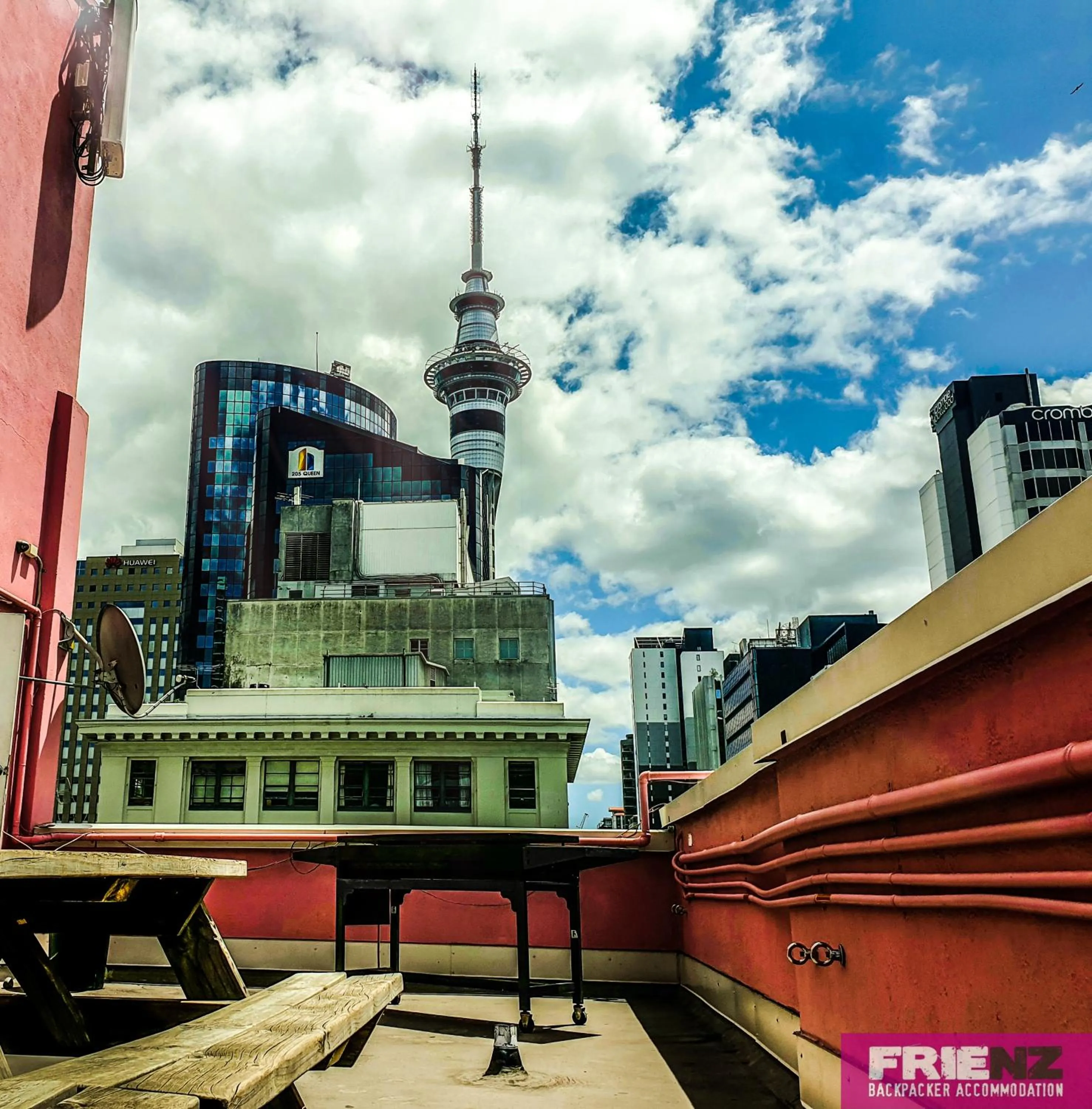 Balcony/Terrace in Frienz Backpacker