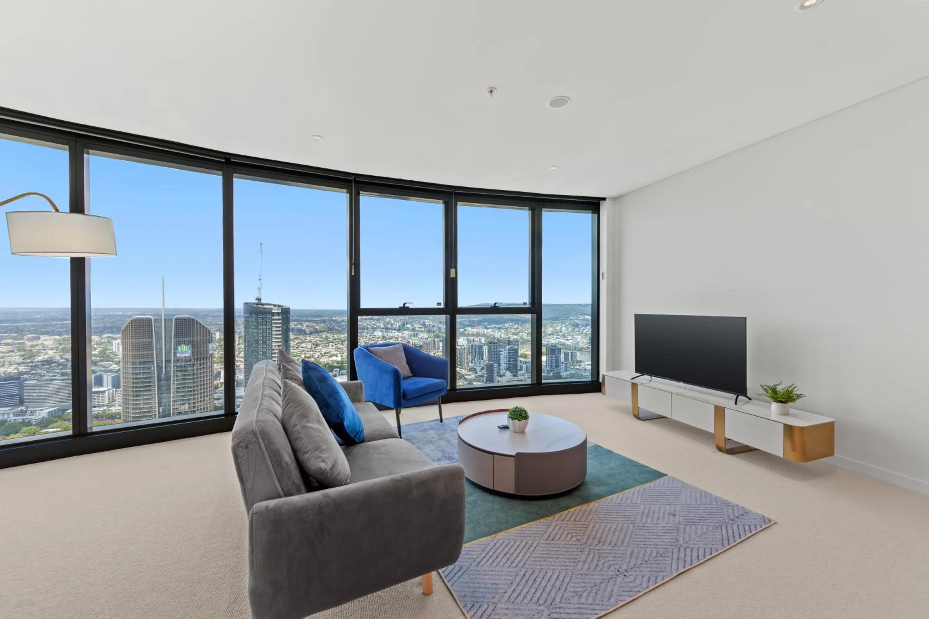 Living room in Brisbane Skytower by CLLIX