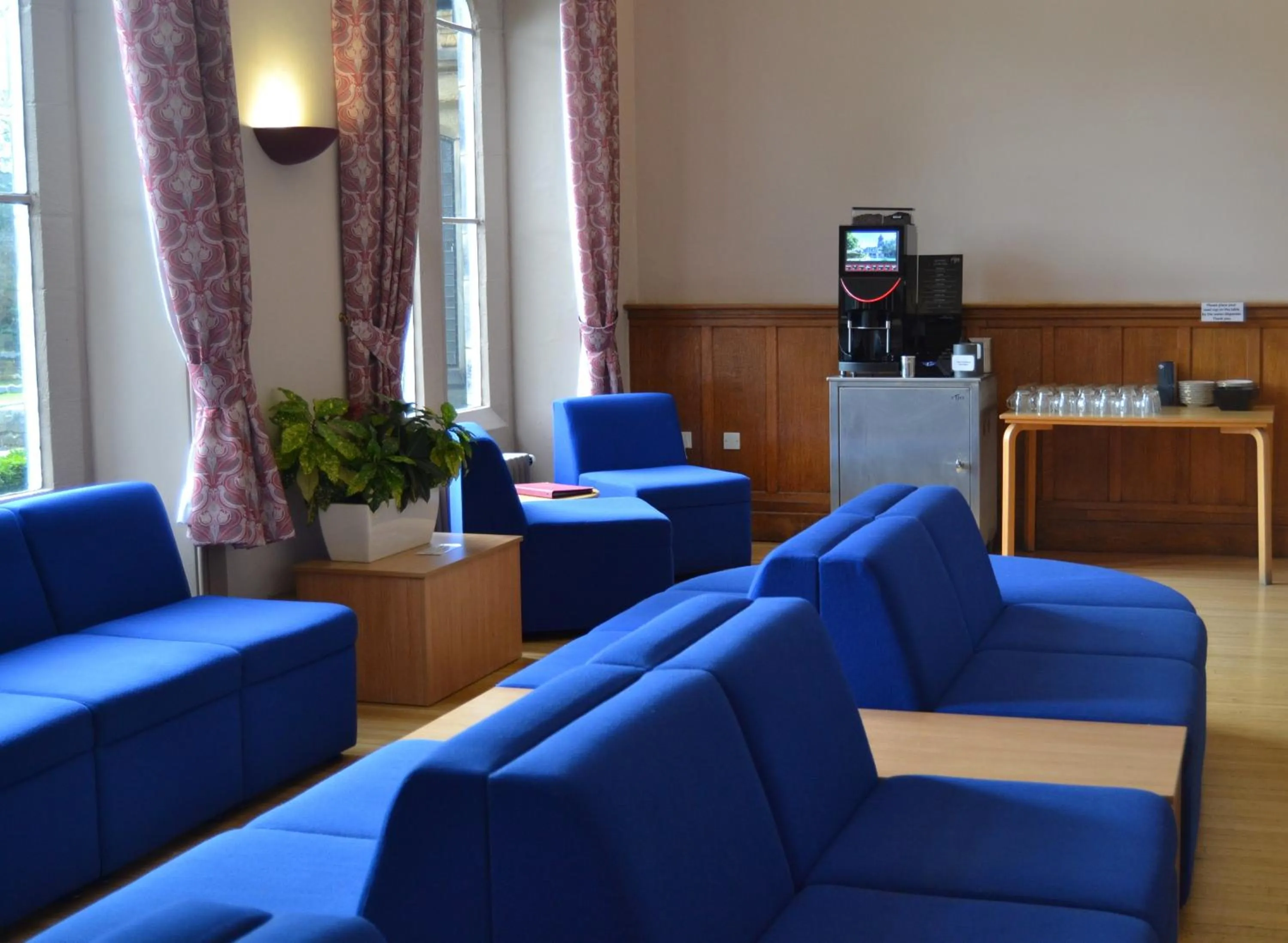 Seating area in Hinsley Hall