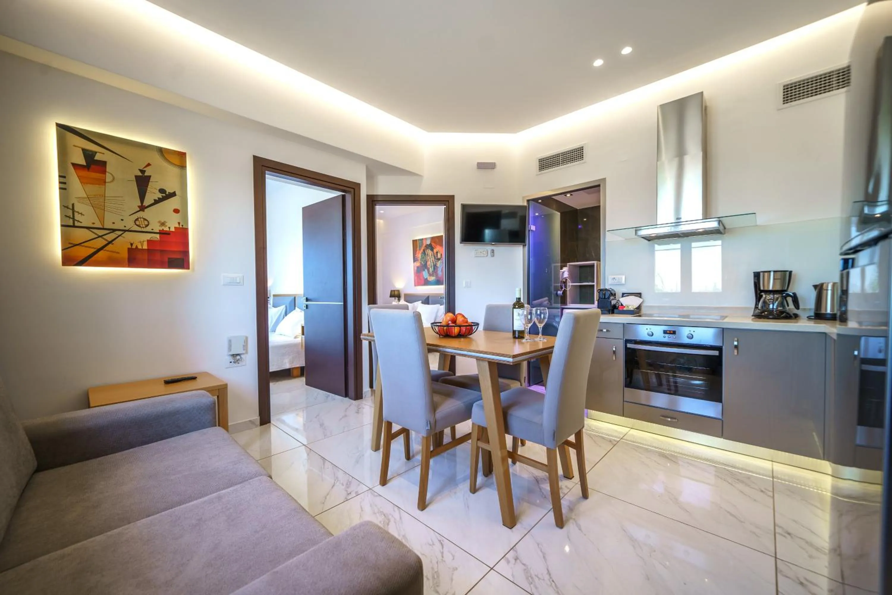 Living room in Elysian Suites