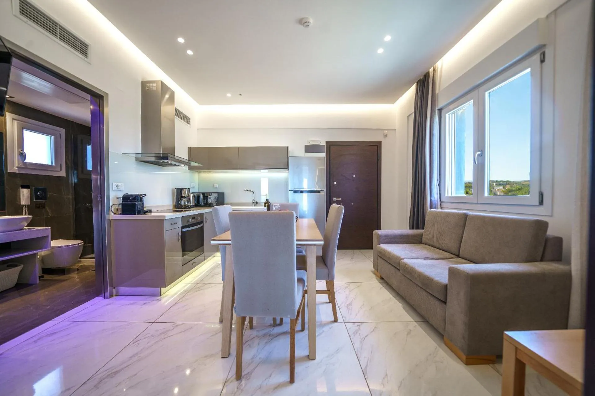 Living room in Elysian Suites