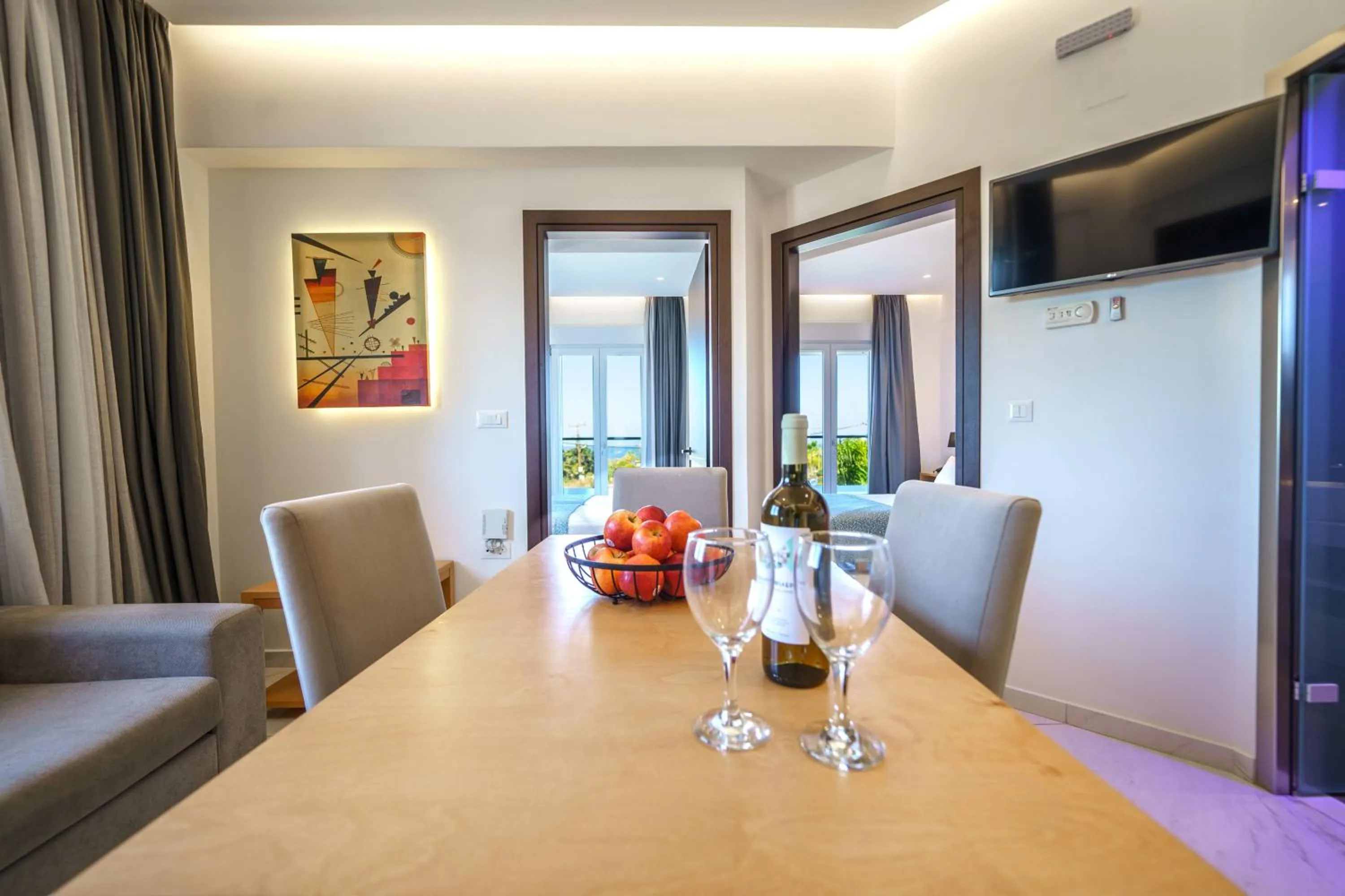 Living room in Elysian Suites