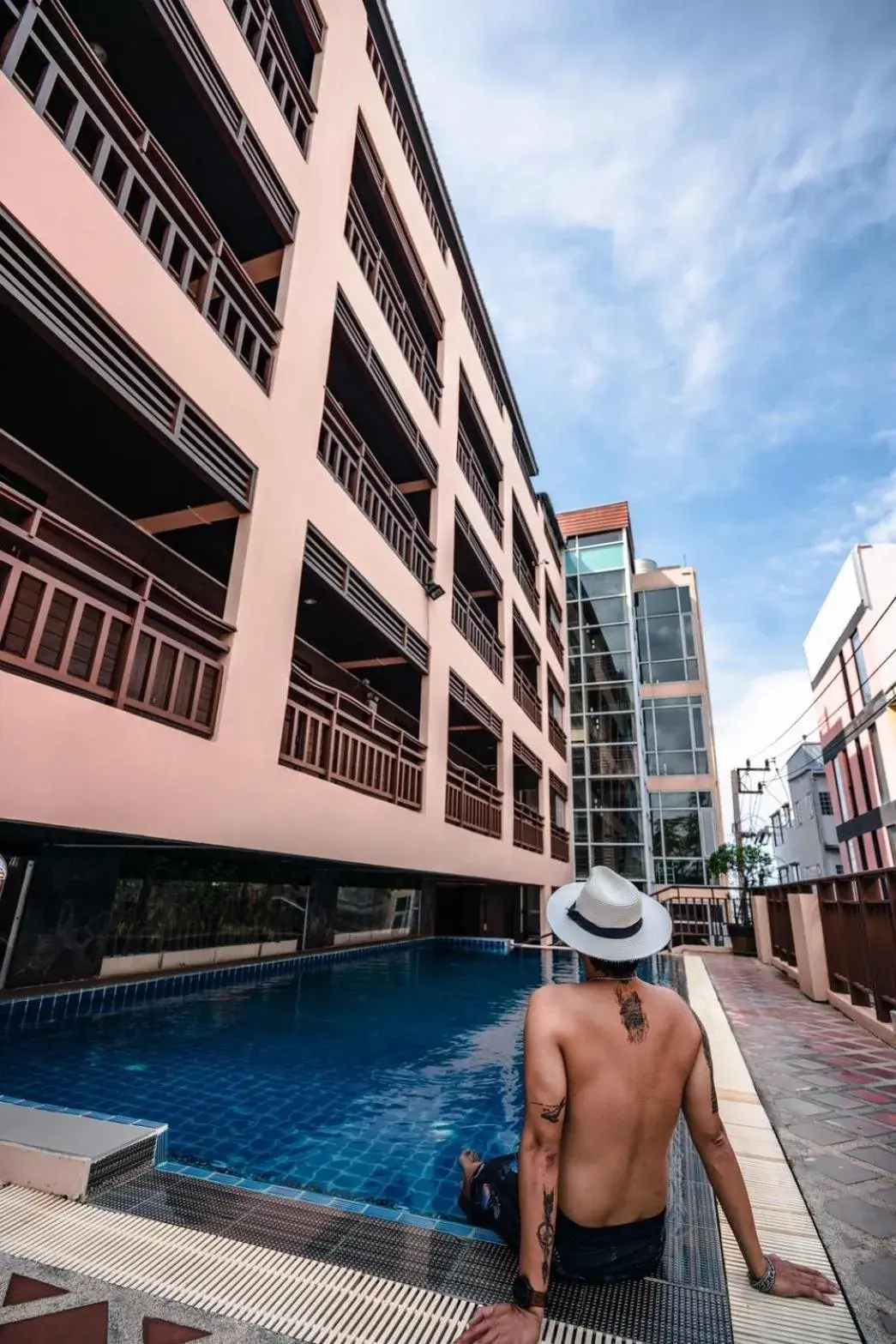 Swimming pool in Seaside Jomtien Beach Pattaya Swimming pool in Seaside Jomtien Beach Pattaya