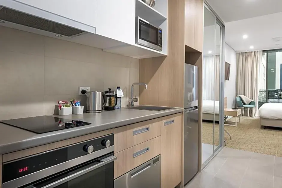 kitchen, Bed in Quest Scarborough kitchen, Bed in Quest Scarborough