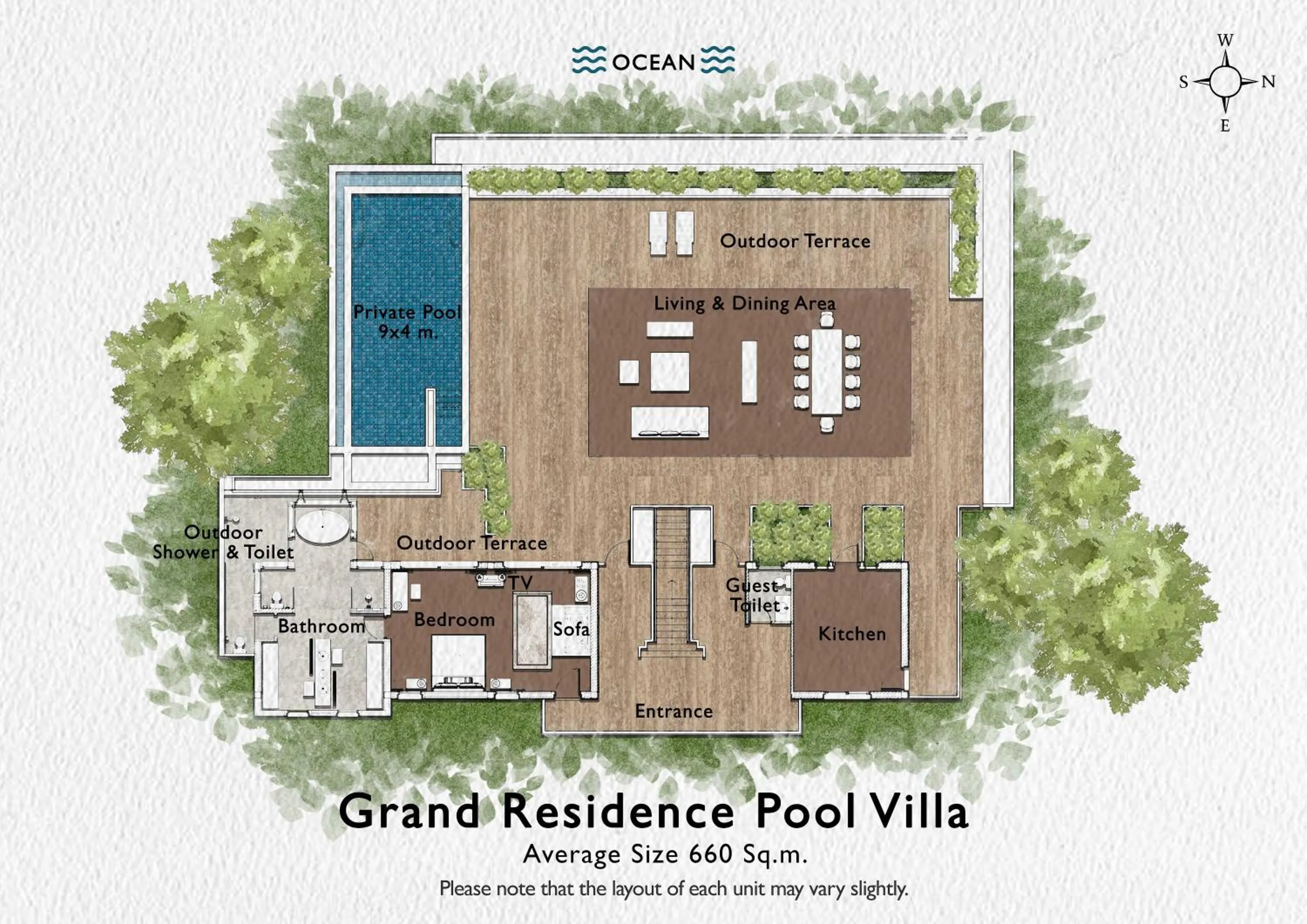 Floor plan in Paresa Resort Phuket
