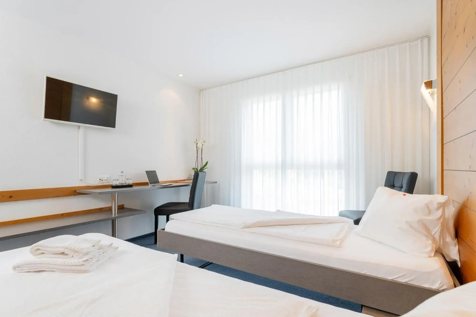 Bed in Swiss Heidi Hotel Bed in Swiss Heidi Hotel