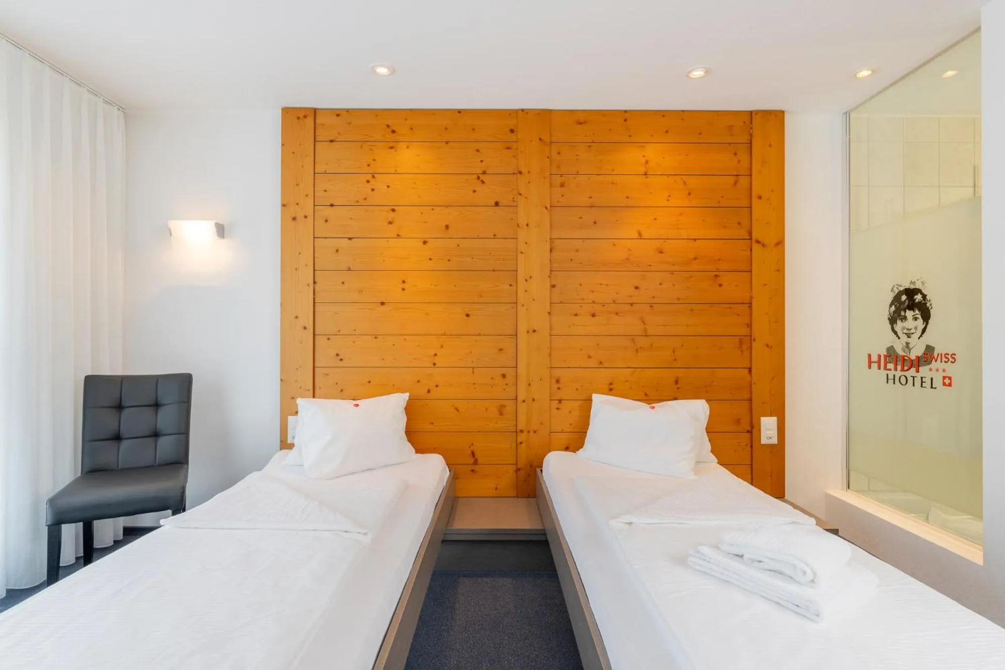 Bed in Swiss Heidi Hotel