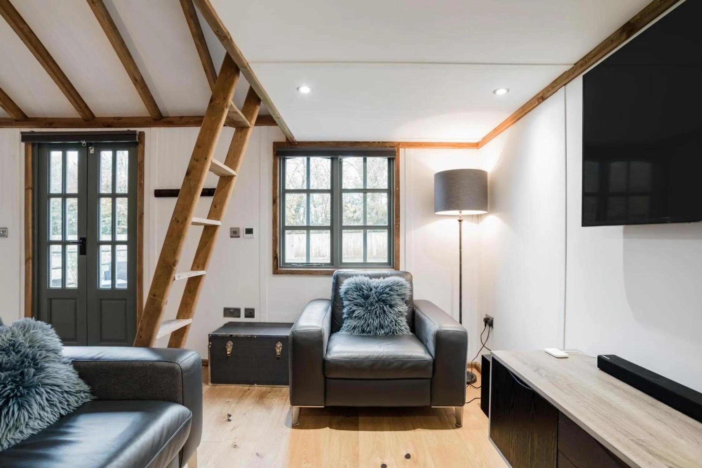 Living room in The Secret Cottage & Hideaway Caravan