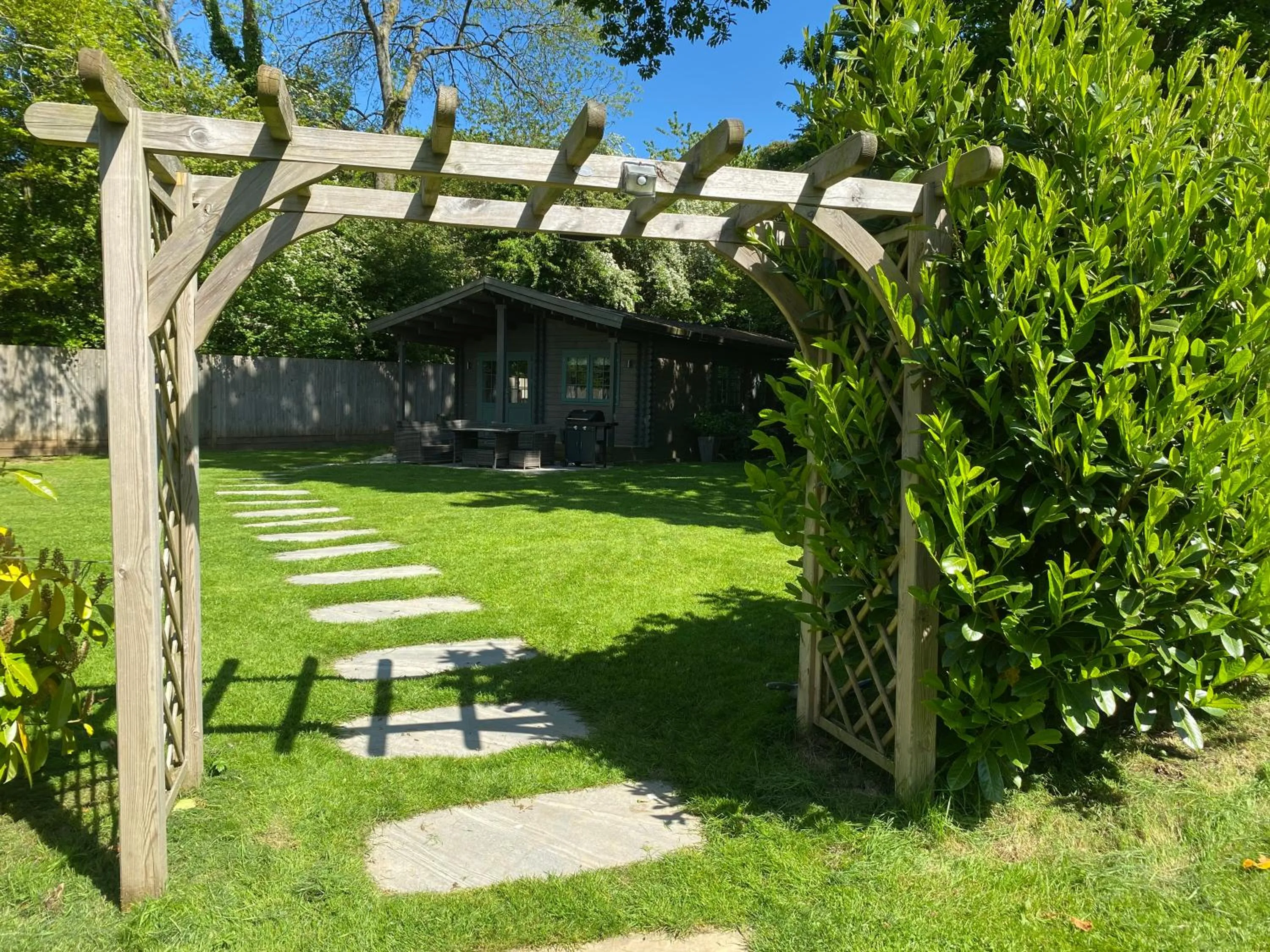 Garden view in The Secret Cottage & Hideaway Caravan