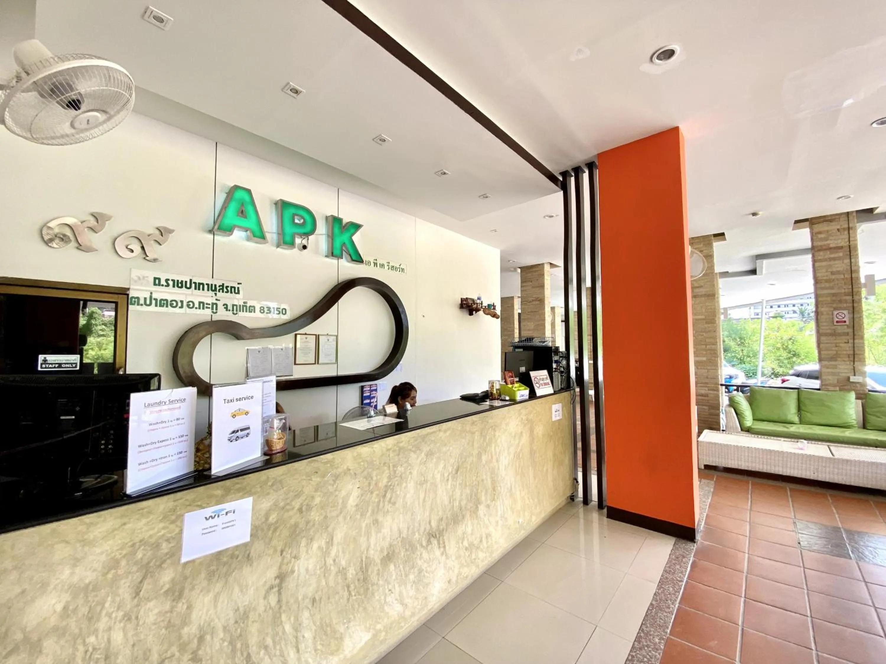 Lobby or reception in APK Resort Patong
