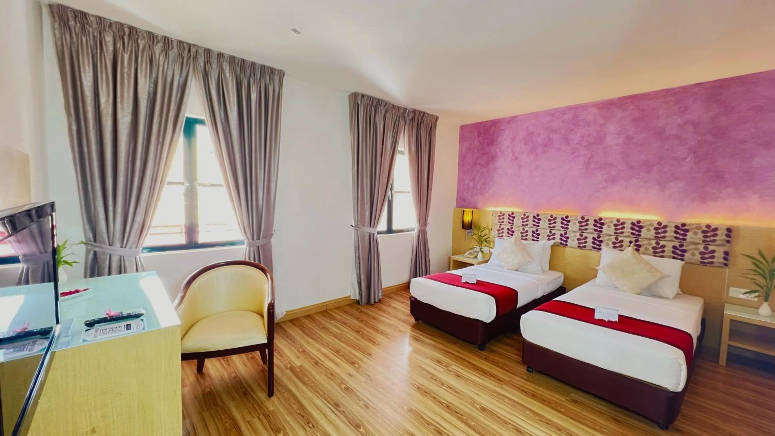 Bed in Bella Vista Waterfront Resort, Kuah Langkawi