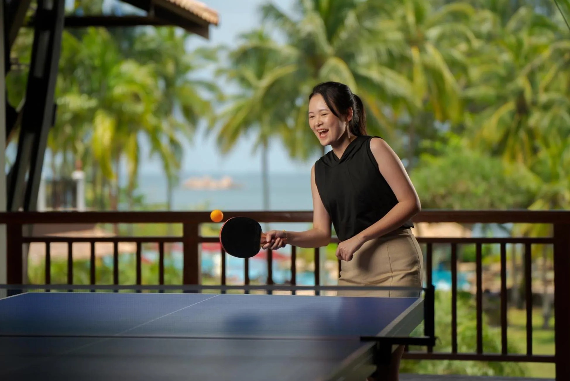 Table tennis in Banyu Biru Villa