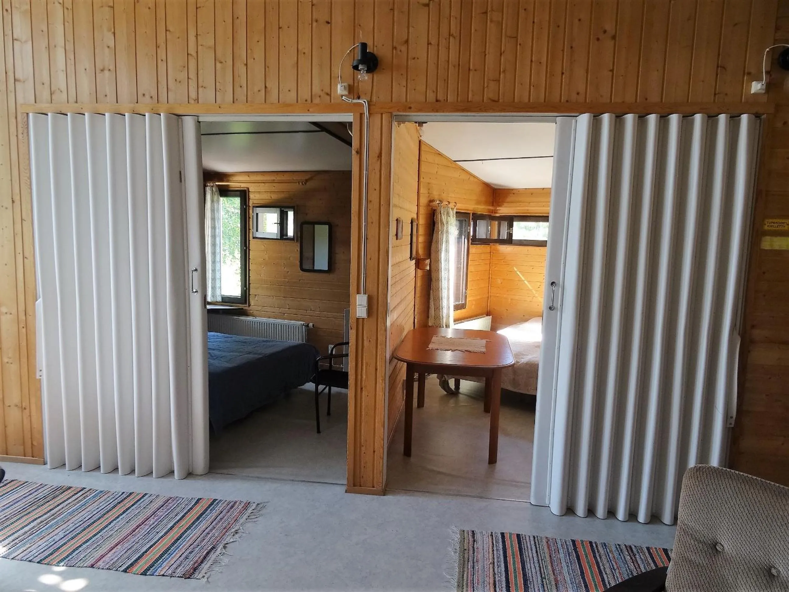 Living room, Bed in Lomakoivulehto