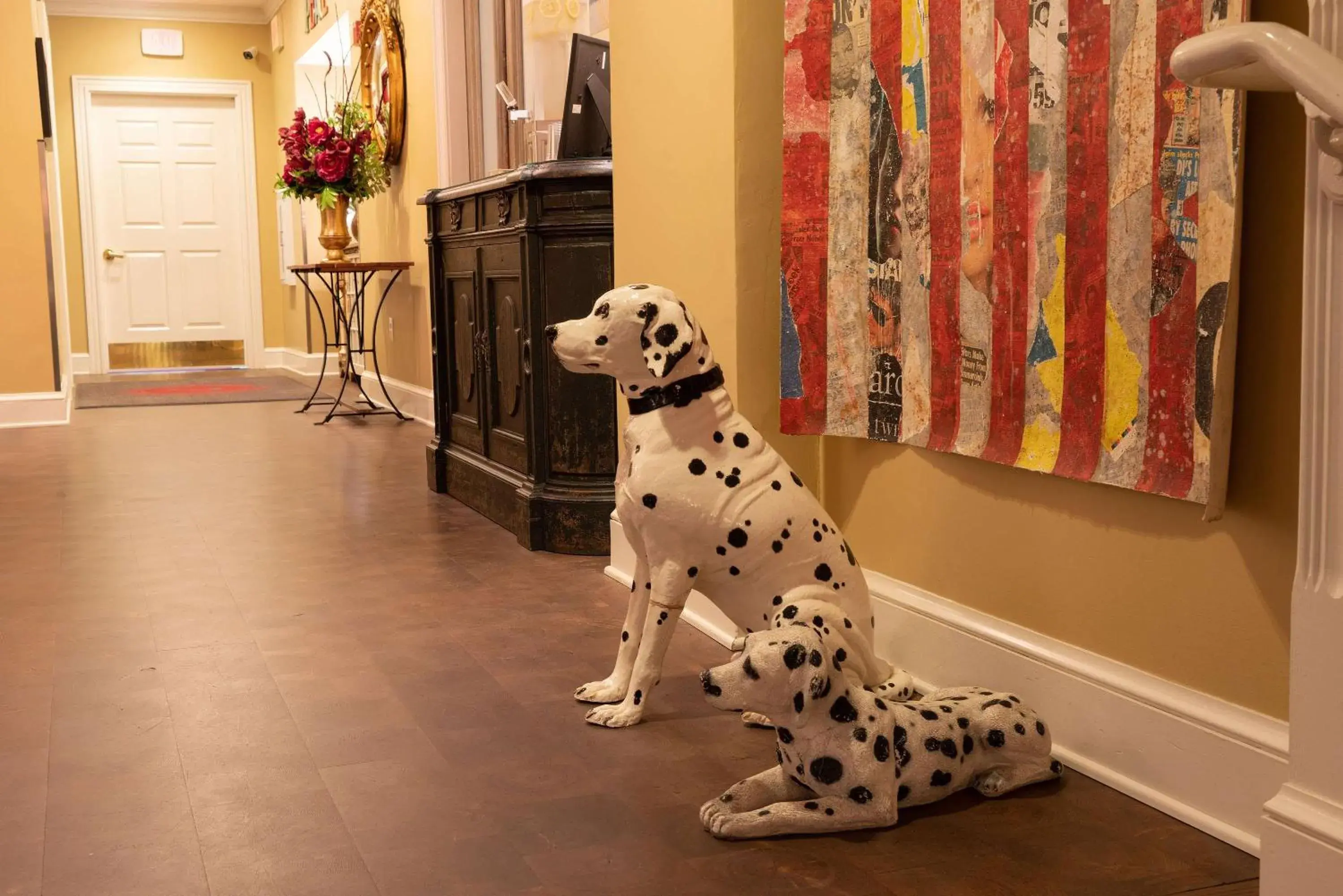 Lobby or reception in The Kendall Hotel at the Engine 7 Firehouse Lobby or reception in The Kendall Hotel at the Engine 7 Firehouse